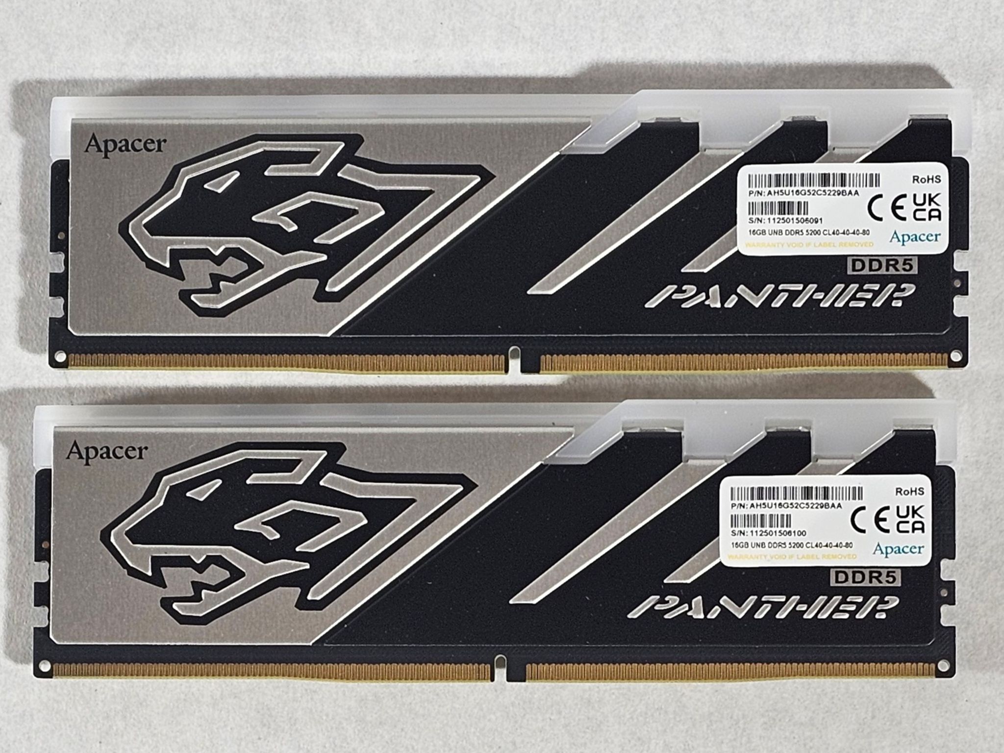 32GB DDR5 (2x16GB) CL40 5200MT/s Apacer Panther