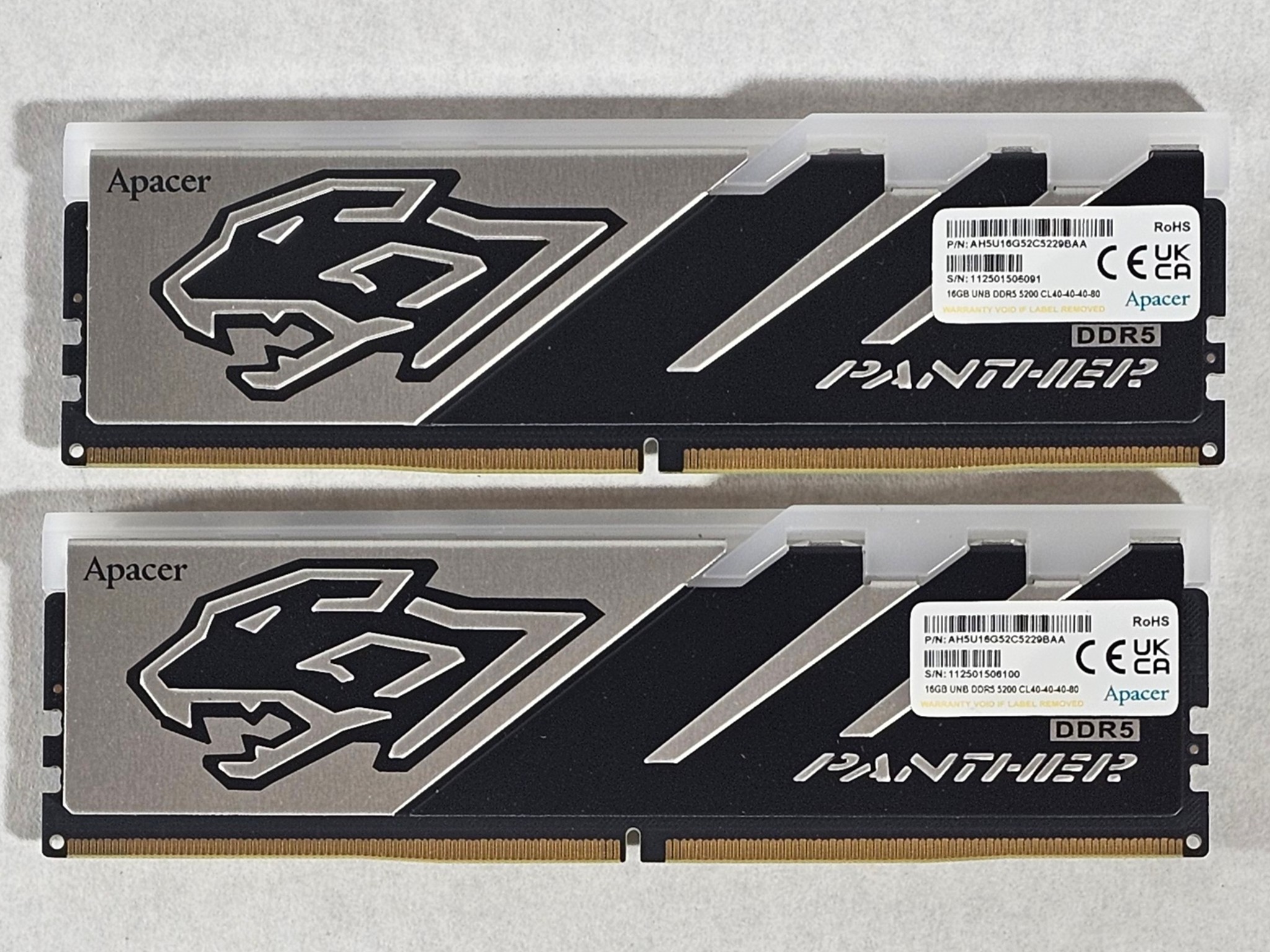 32GB DDR5 (2x16GB) CL40 5200MT/s Apacer Panther