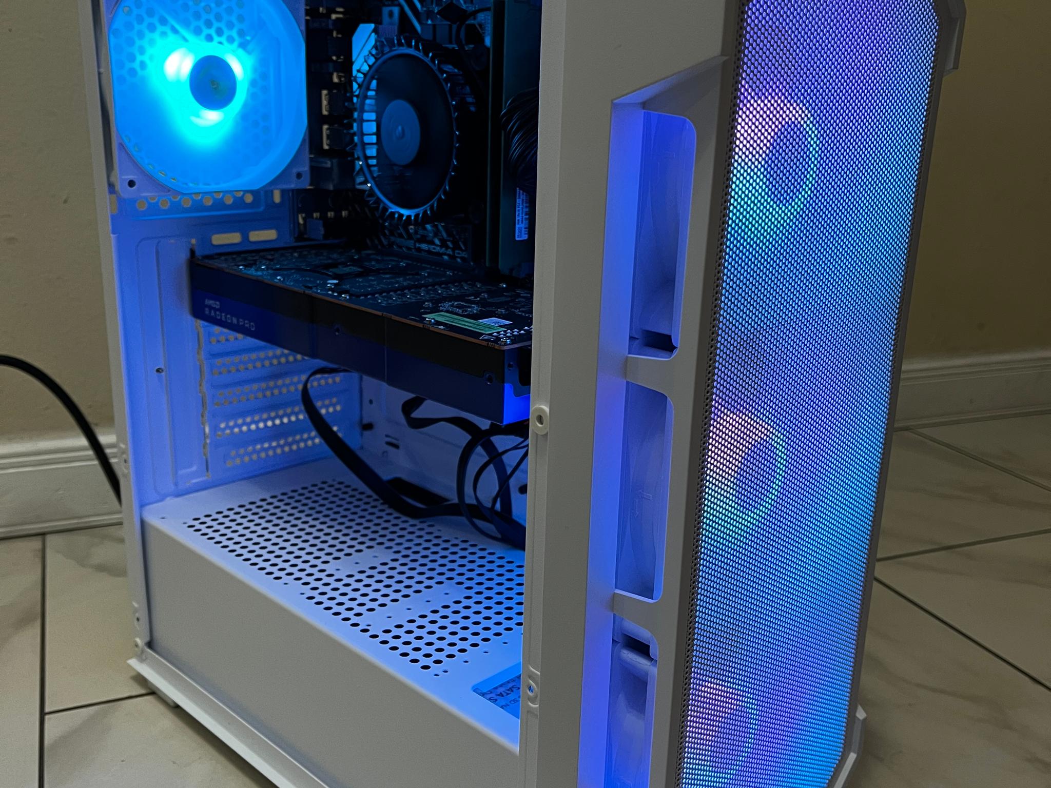 Intel i3-12100, AMD W5700 8GB, 16GB RAM, 500 GB SSD, Workstation Gaming PC w/ Wi-Fi + Bluetooth