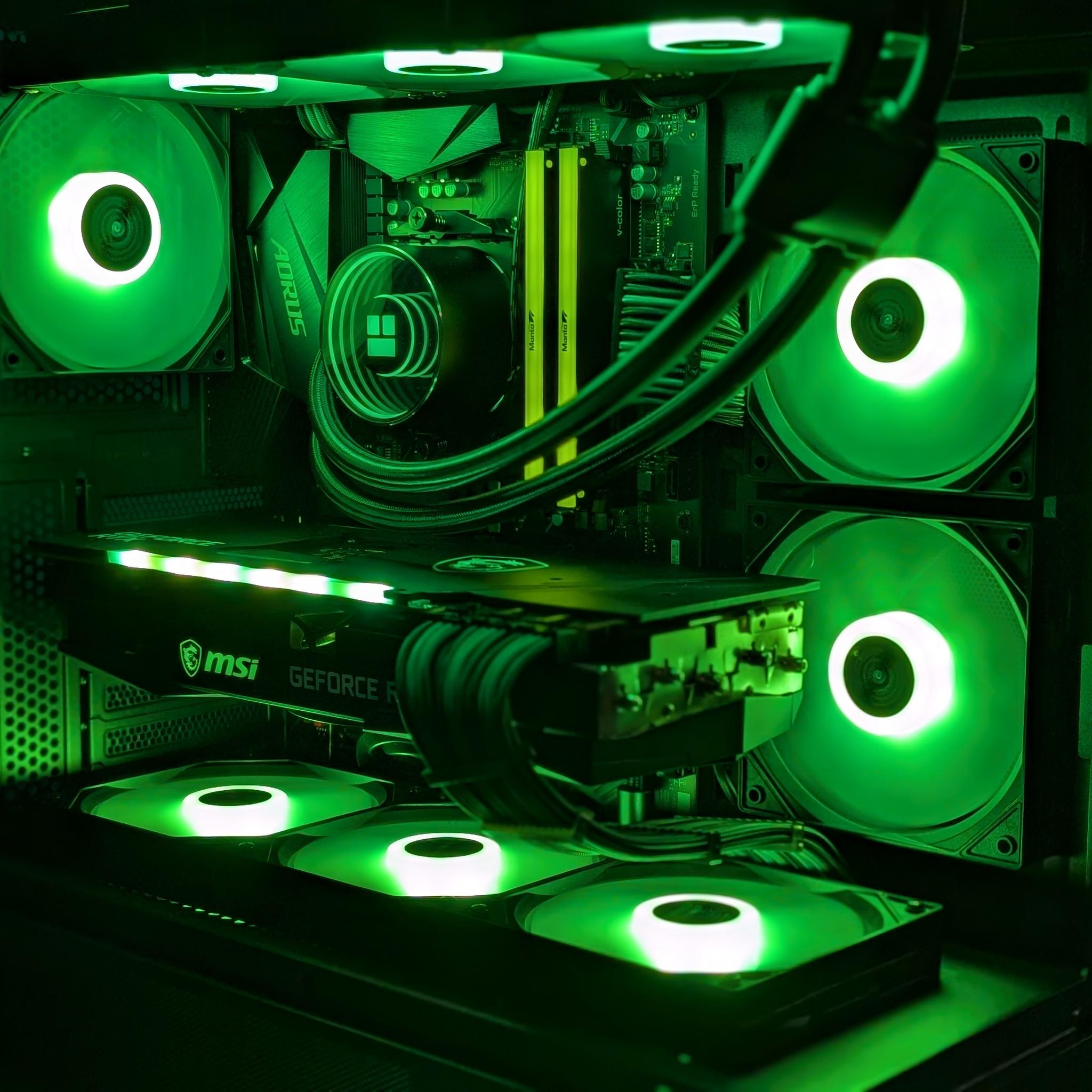 Panoramic RGB Gaming PC | RTX 3080 | Ryzen 7 5800XT | 32GB RAM | AIO Liquid Cooled