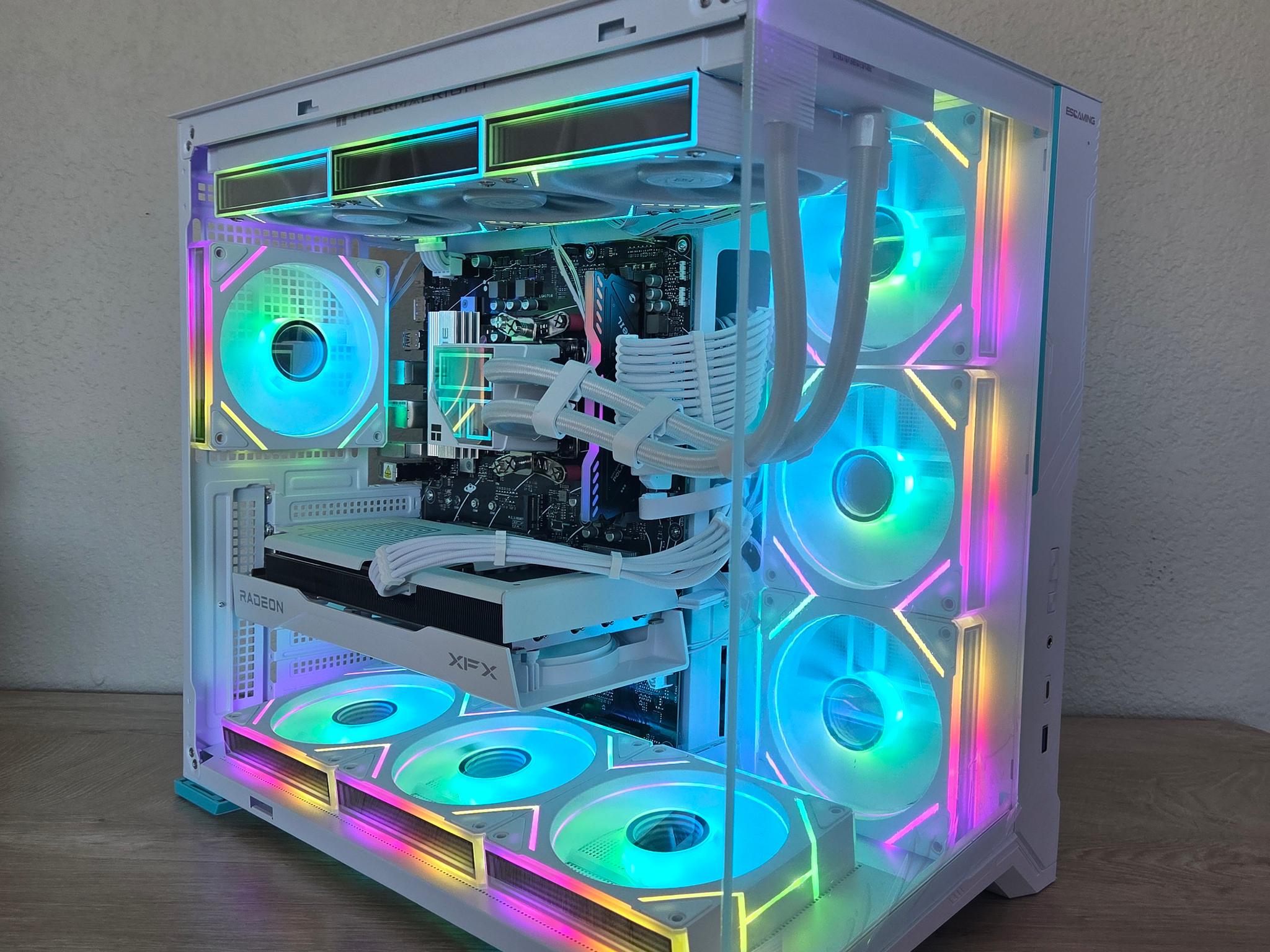 🪞❄️ Mirror Frost | RX 9060 XT White Edition | Ryzen 5 7600 | 360mm AIO | DDR5 Gaming PC ❄️🪞