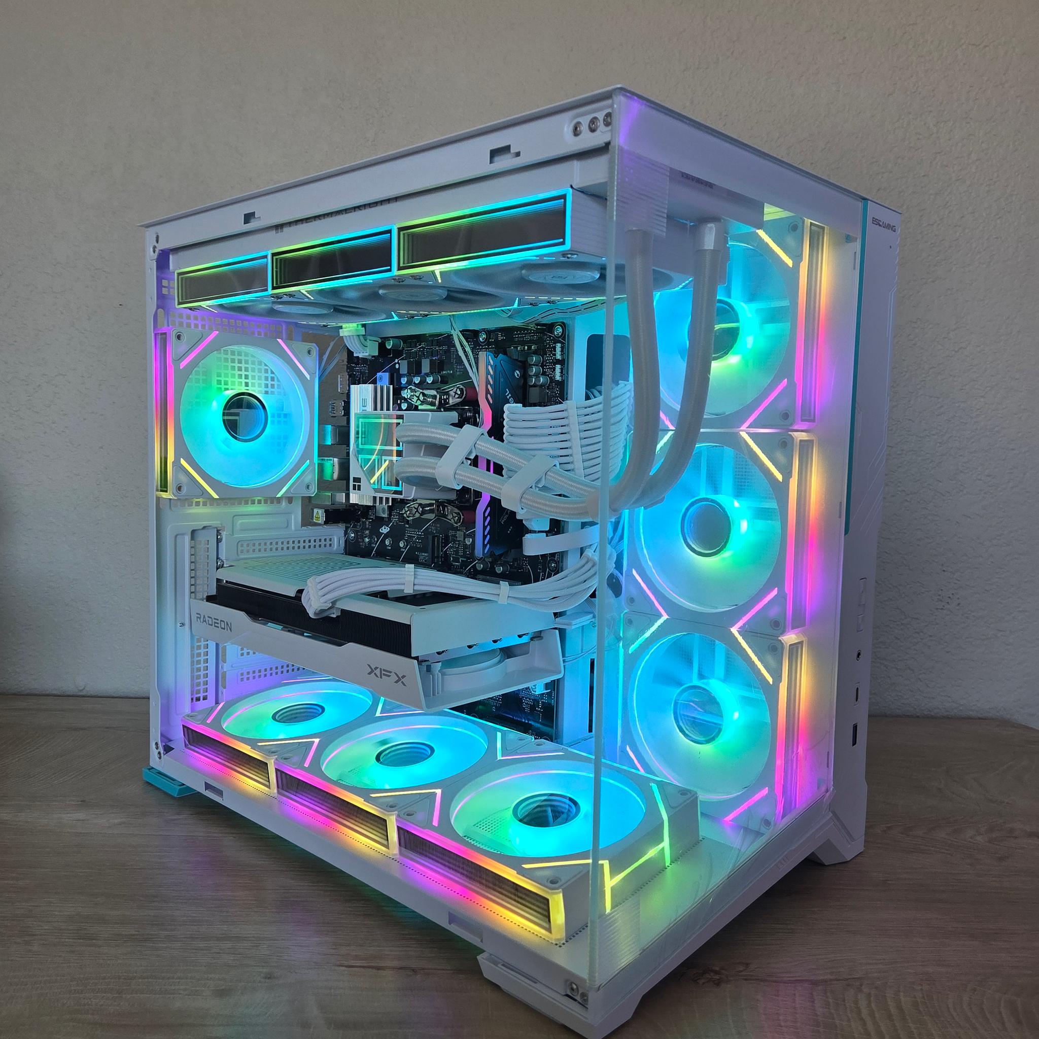 🪞❄️ Mirror Frost | RX 9060 XT White Edition | Ryzen 5 7600 | 360mm AIO | DDR5 Gaming PC ❄️🪞/F/