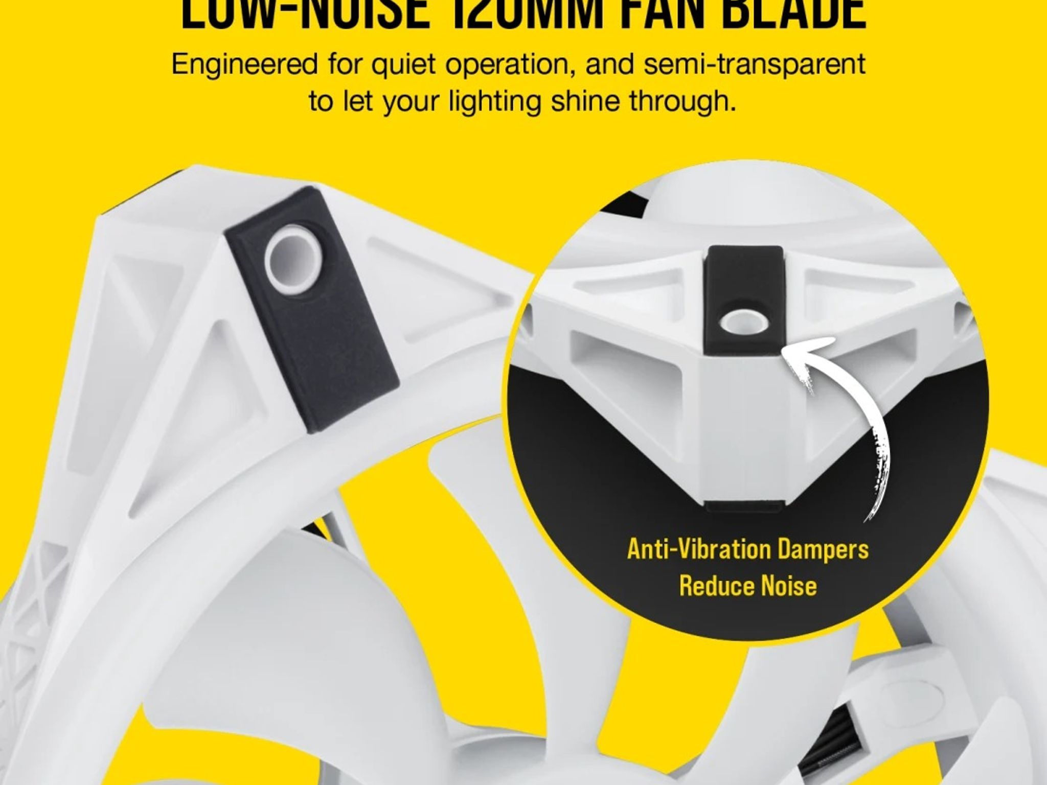 Corsair iCUE QL120 RGB 120mm PWM White Fan