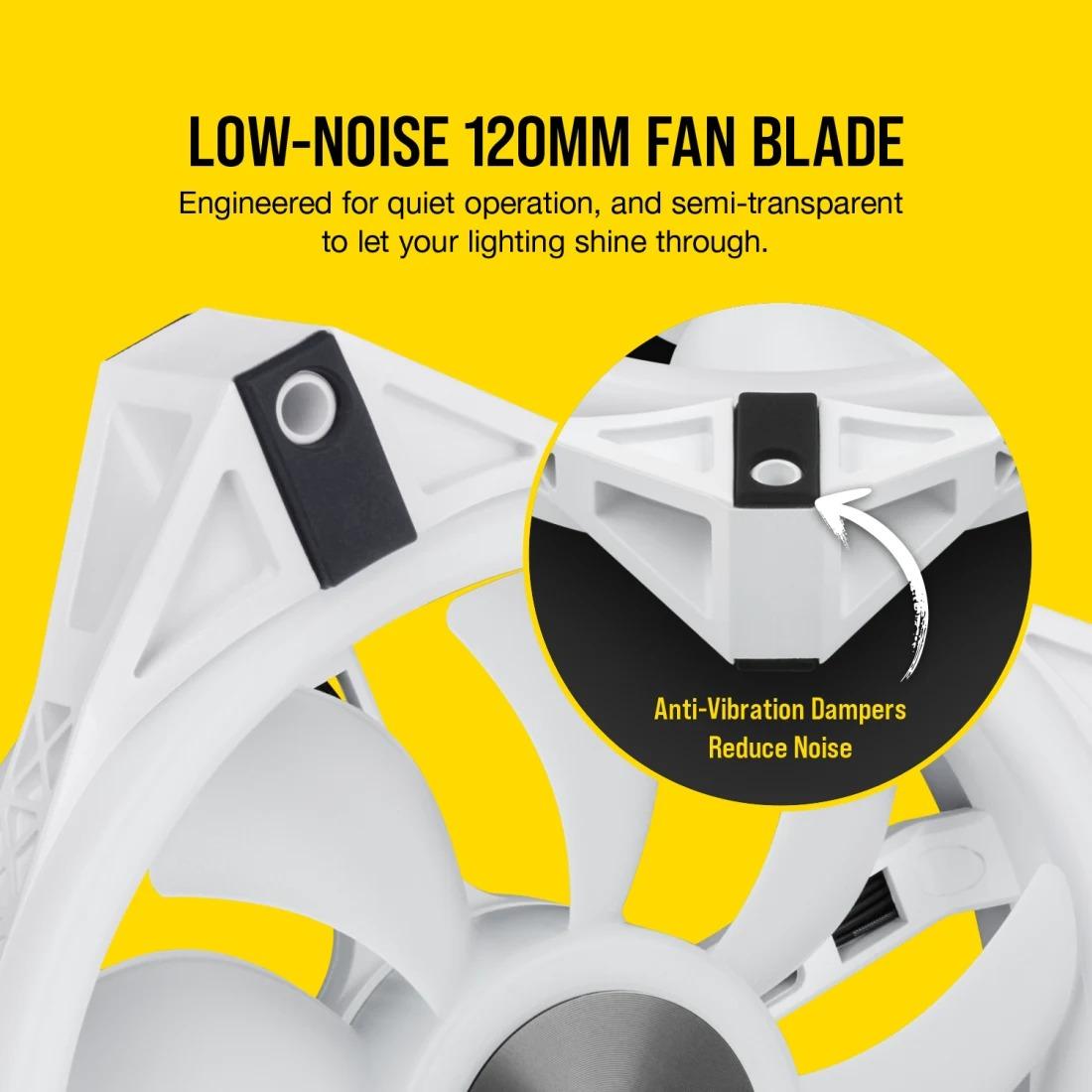 Corsair iCUE QL120 RGB 120mm PWM White Fan