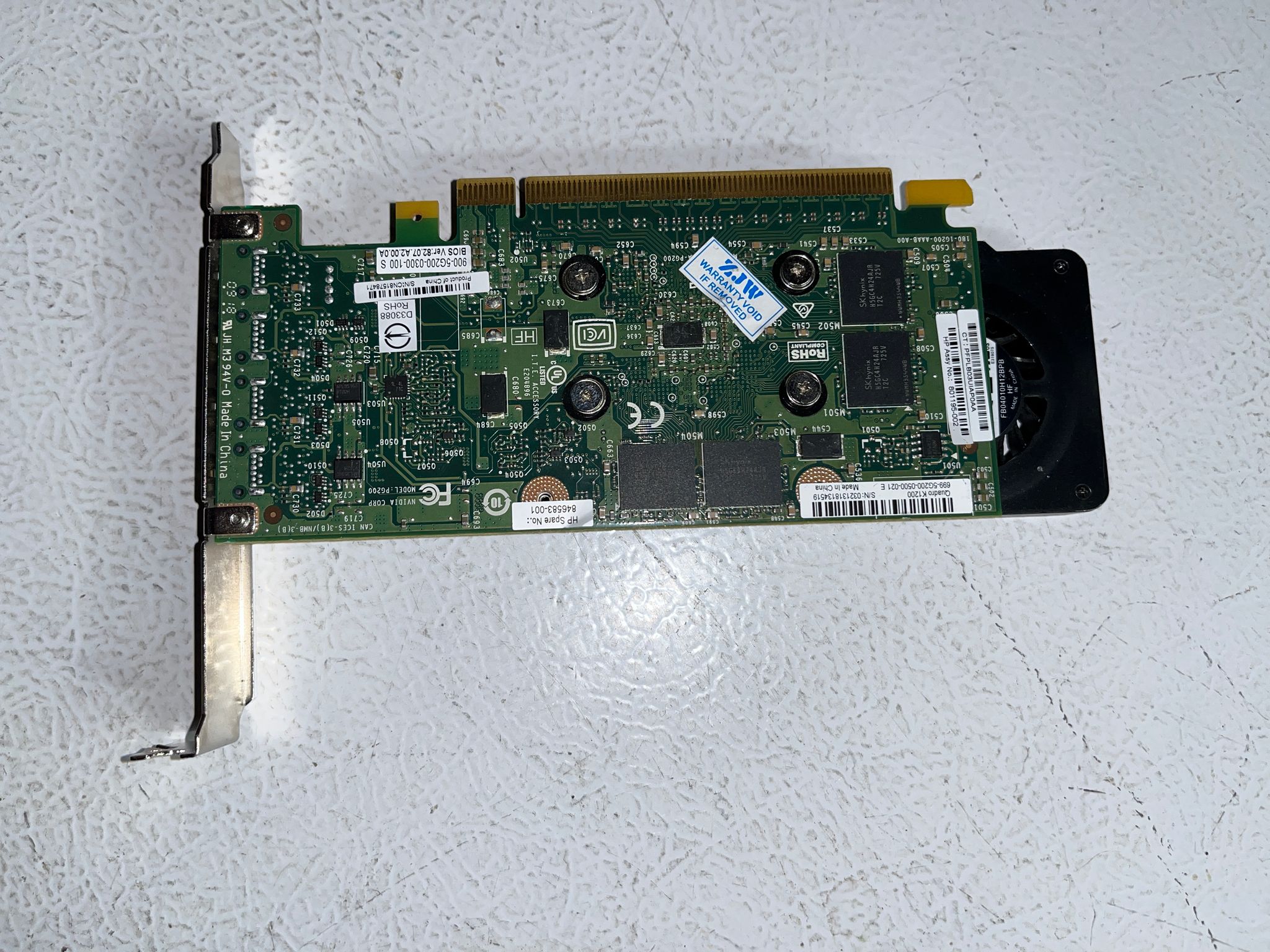 NVIDIA Quadro K1200 4GB GDDR5 GPU – 4× Mini DP – Full‑Height Bracket – Tested