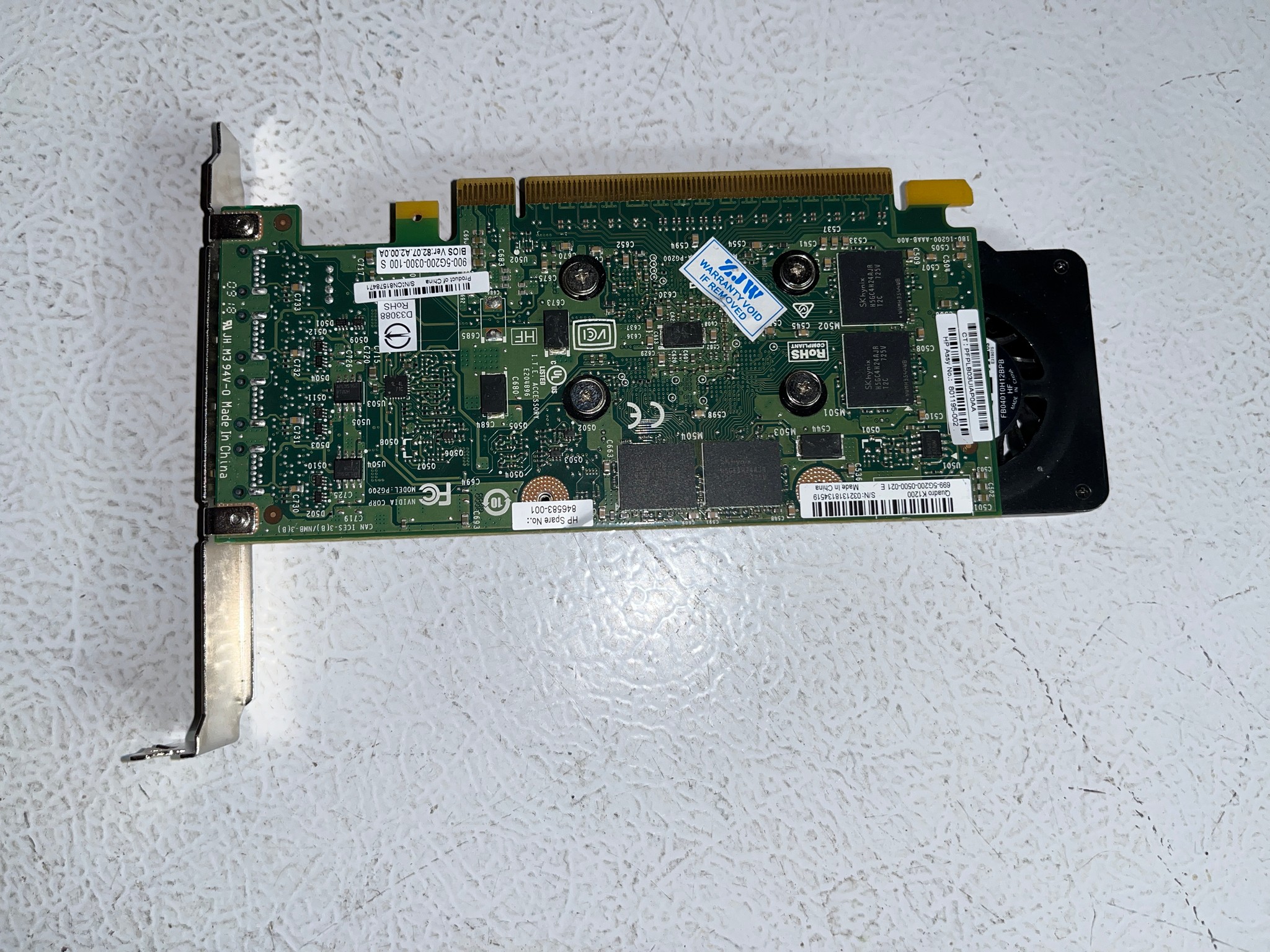 NVIDIA Quadro K1200 4GB GDDR5 GPU – 4× Mini DP – Full‑Height Bracket – Tested