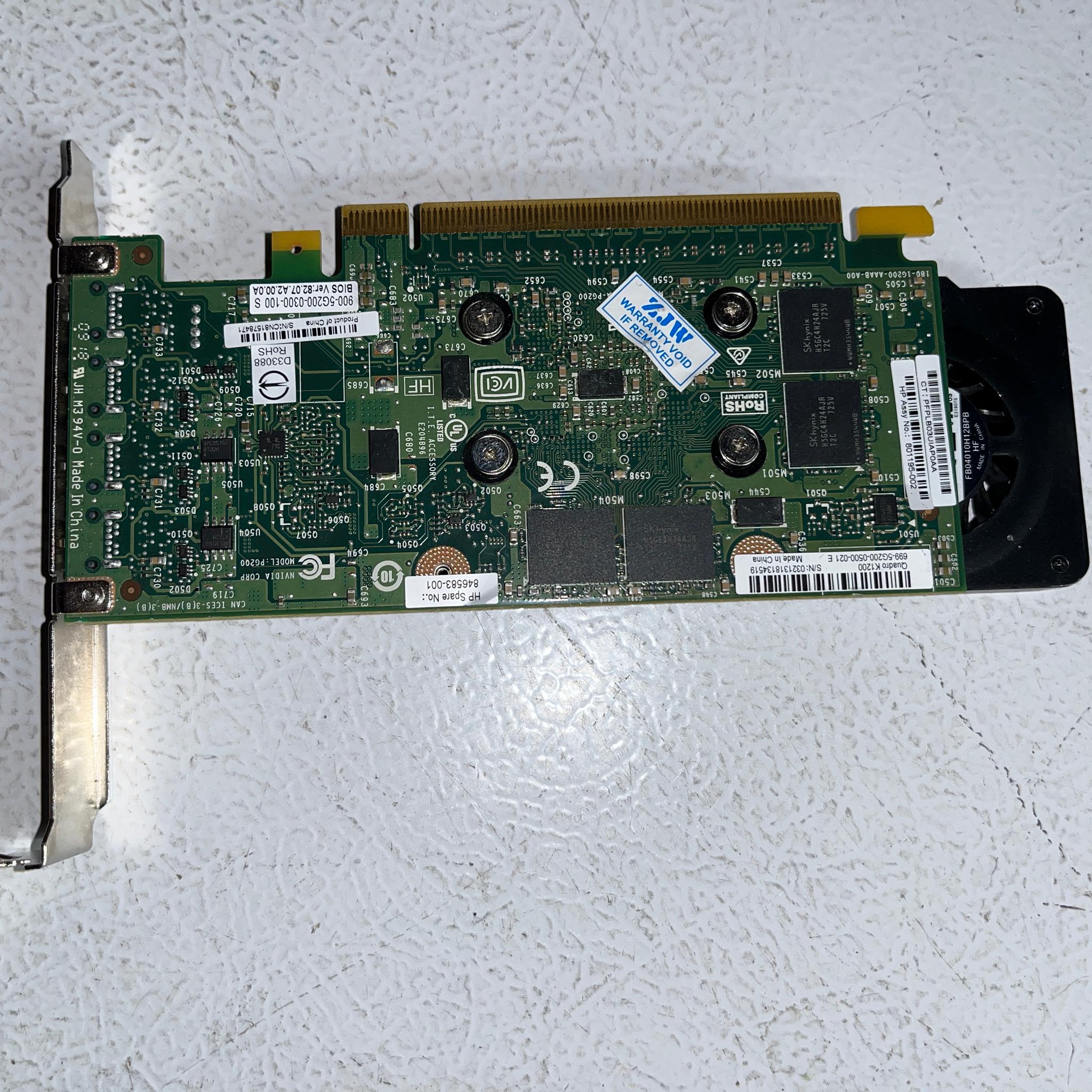 NVIDIA Quadro K1200 4GB GDDR5 GPU – 4× Mini DP – Full‑Height Bracket – Tested