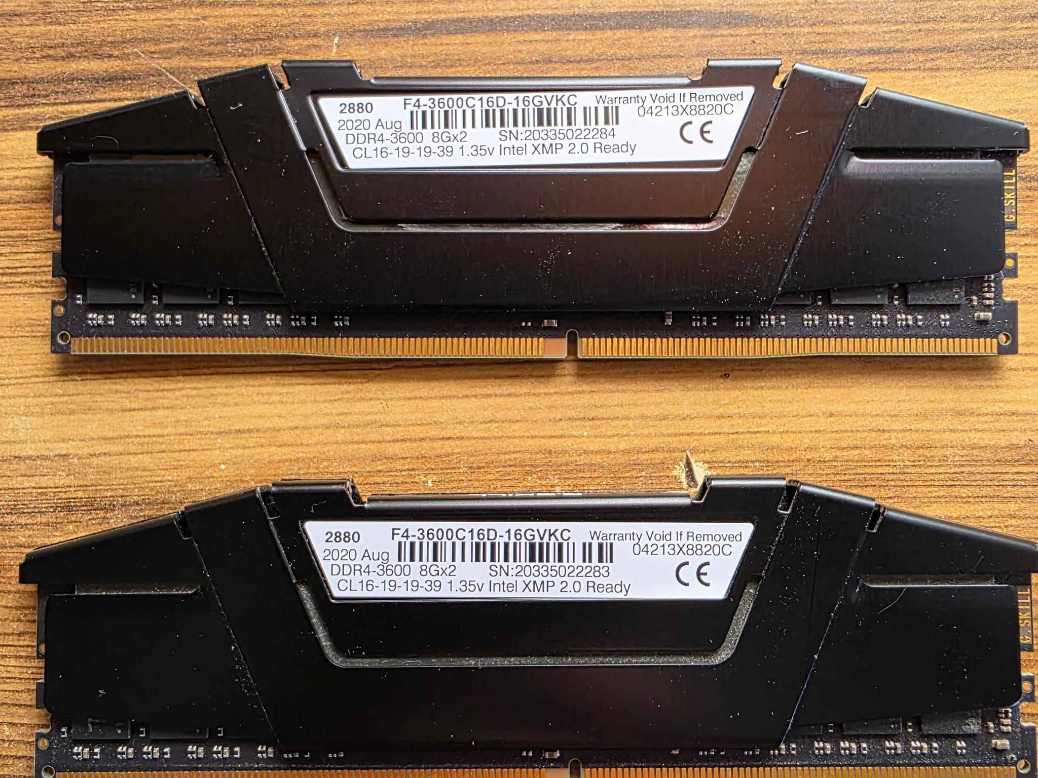 G.Skill Ripjaws V DDR4 - 3600 CL 16 2x8GB