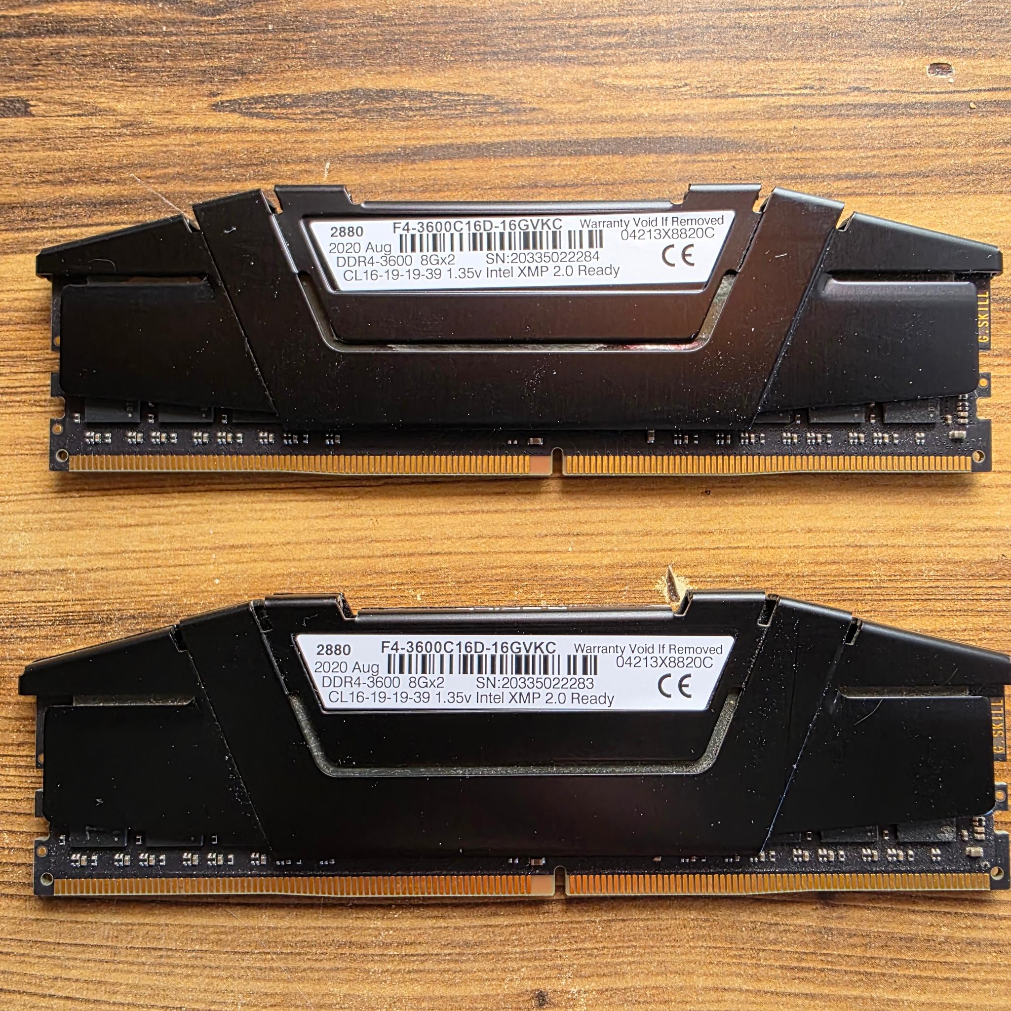 G.Skill Ripjaws V DDR4 - 3600 CL 16 2x8GB