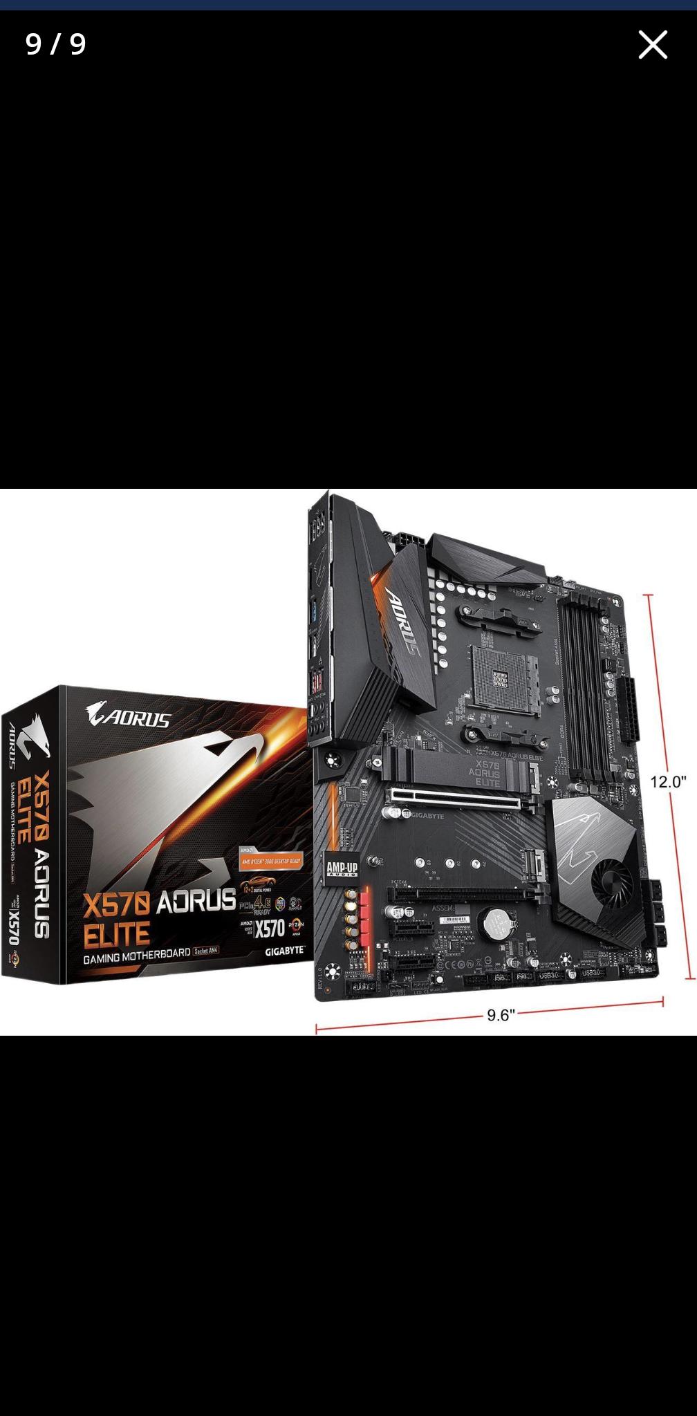X570 Aorus Elite AMD Ryzen AM4 Gaming Motherboard