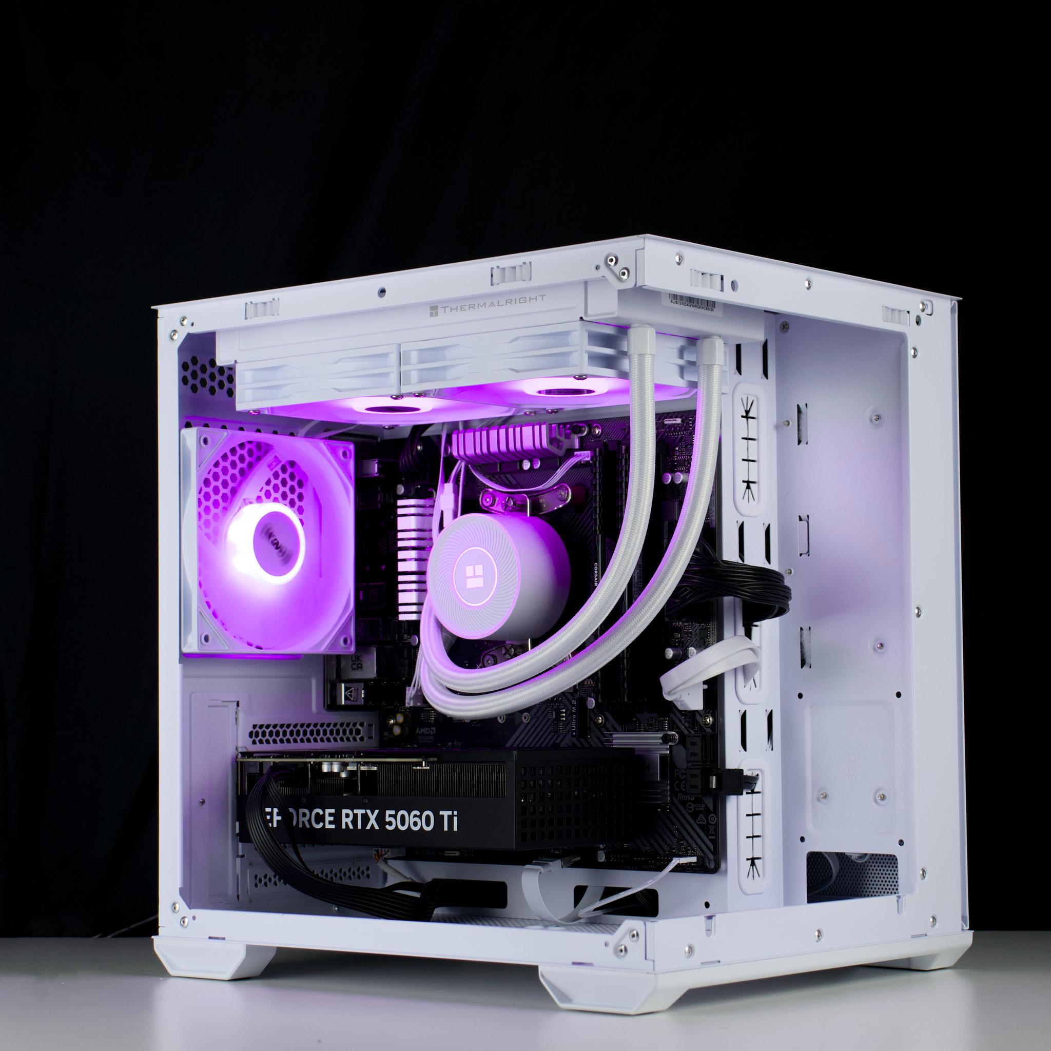 🧊❄️🧊 White Gaming PC – RTX 5060 TI, Ryzen 7 5700X, 32GB RAM, 1TB SSD - WiFi 🧊❄️🧊