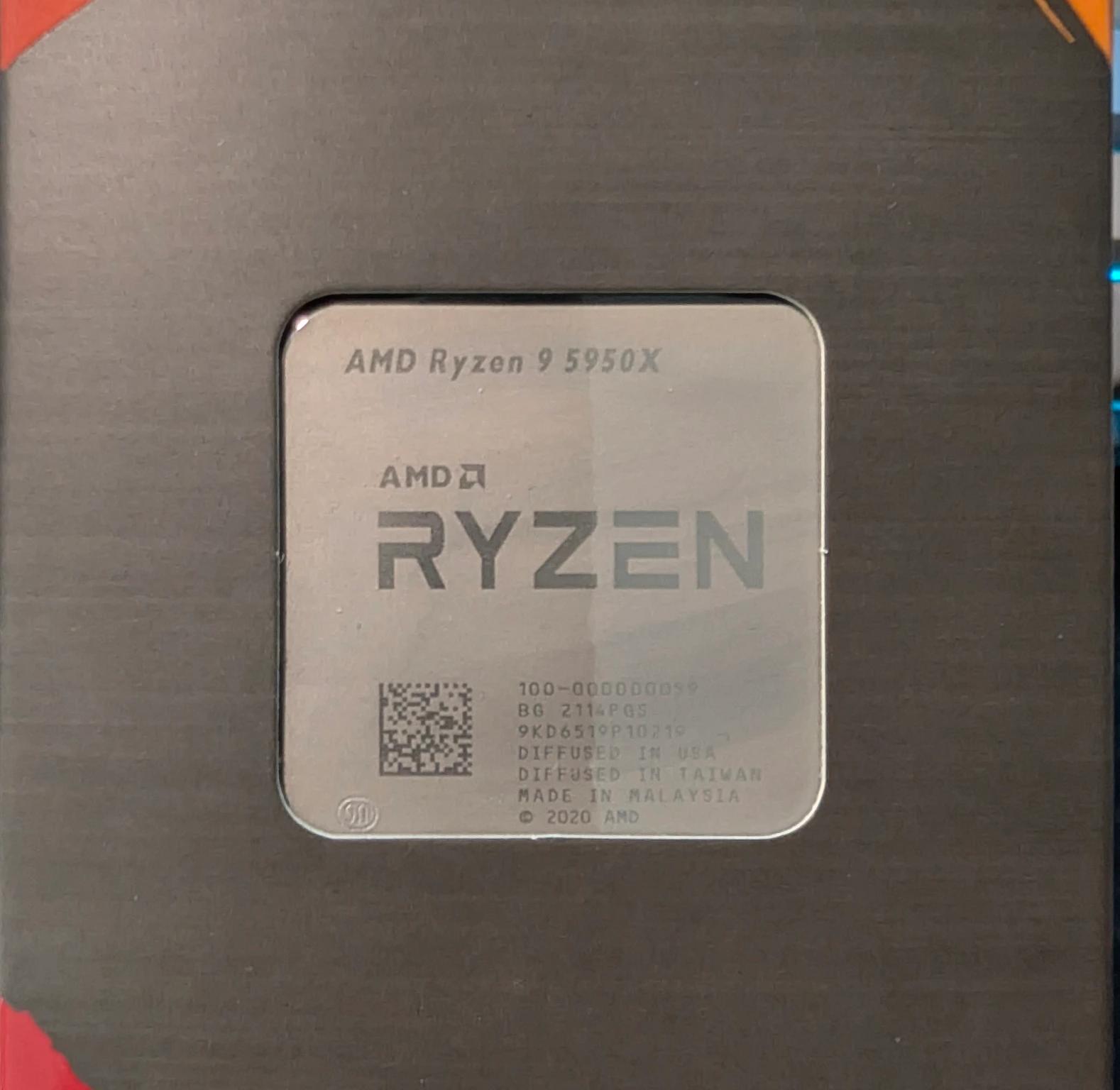 5950x 16 Core 32 Thread unlocked desktop CPU - Used w/box and sticker