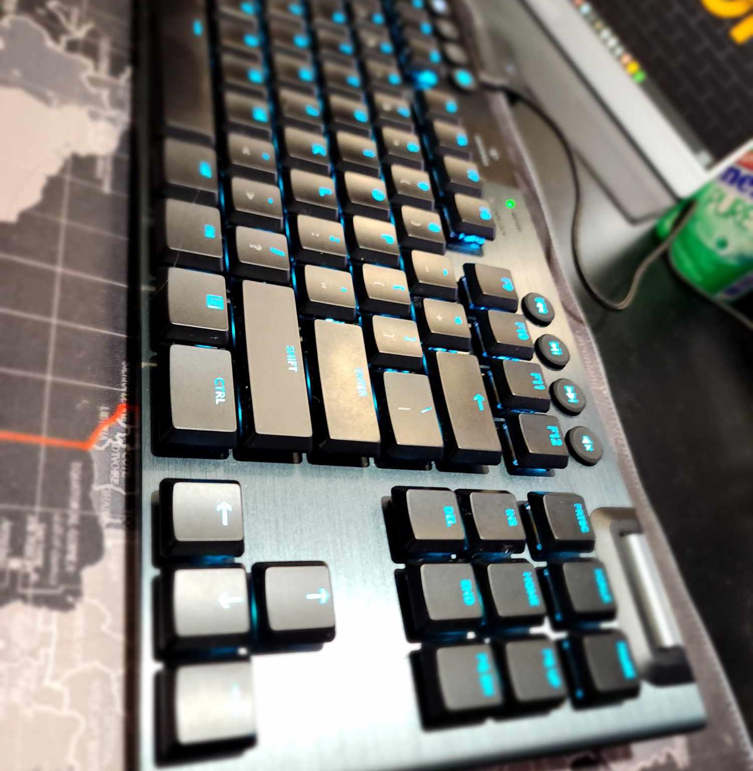 Logitech - G915 LIGHTSPEED TKL Mechanical GL Tactile Switch Gaming Keyboard