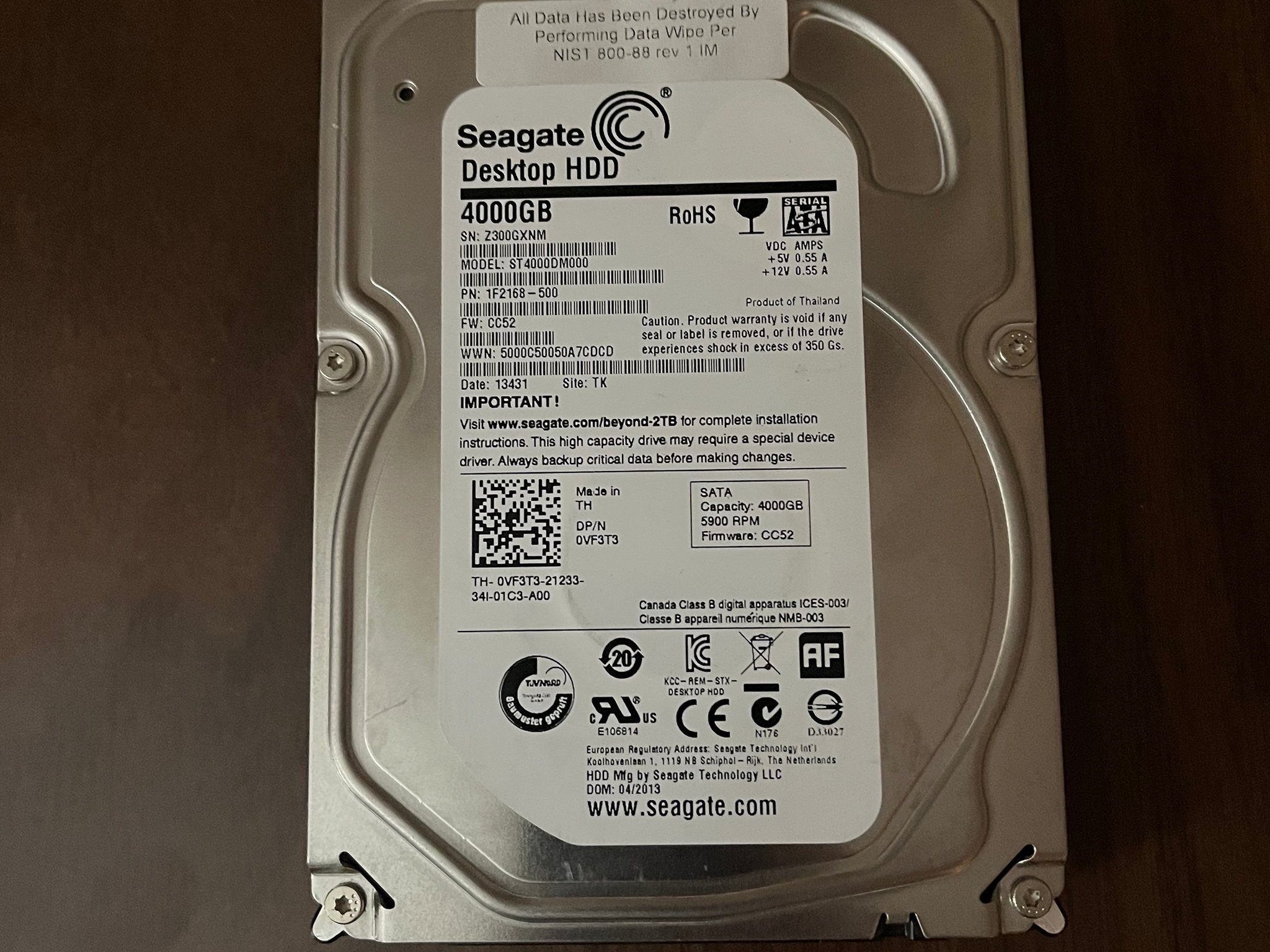 4TB HDD Seagate