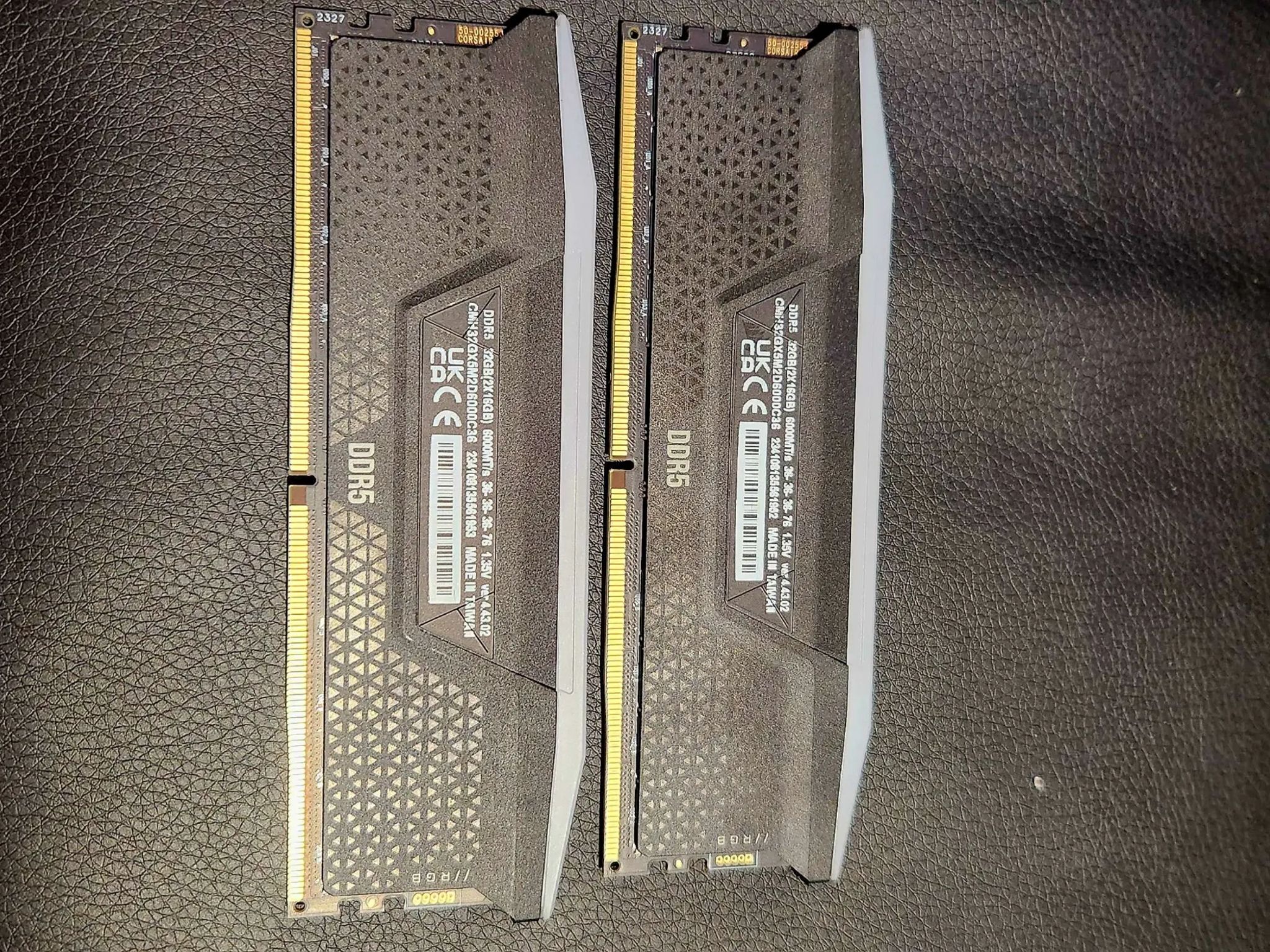 CORSAIR VENGEANCE RGB DDR5 RAM 32GB (2x16GB) 6000MHz CL 36-36-36-76 at 1.35V Intel XMP