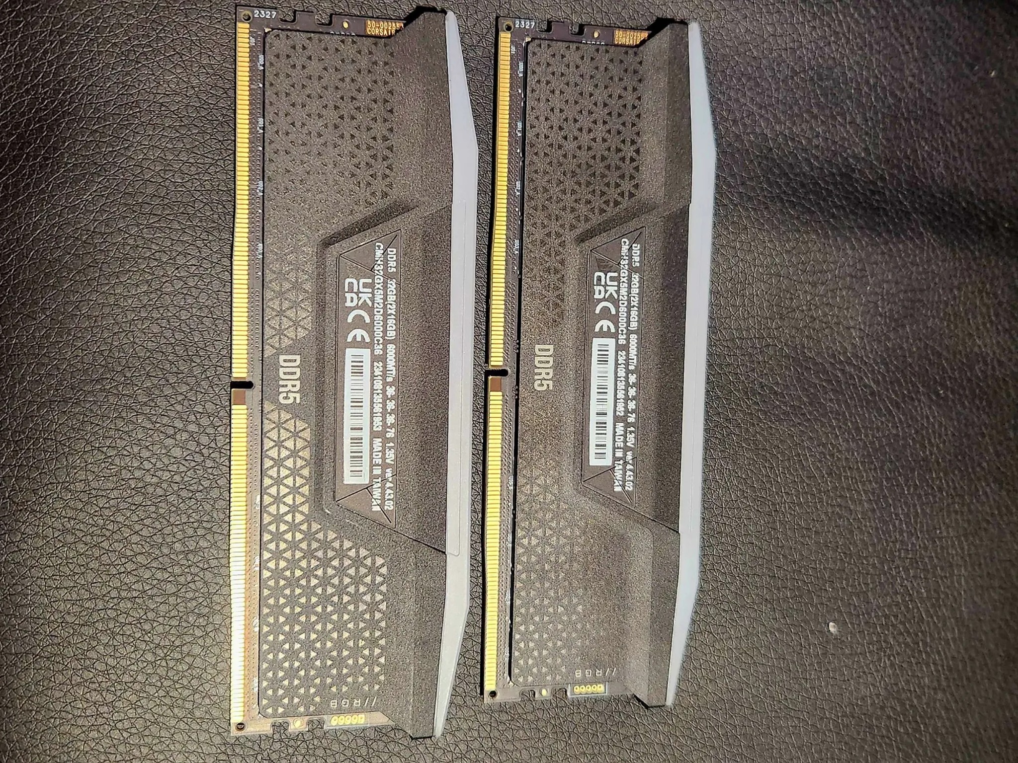CORSAIR VENGEANCE RGB DDR5 RAM 32GB (2x16GB) 6000MHz CL 36-36-36-76 at 1.35V Intel XMP
