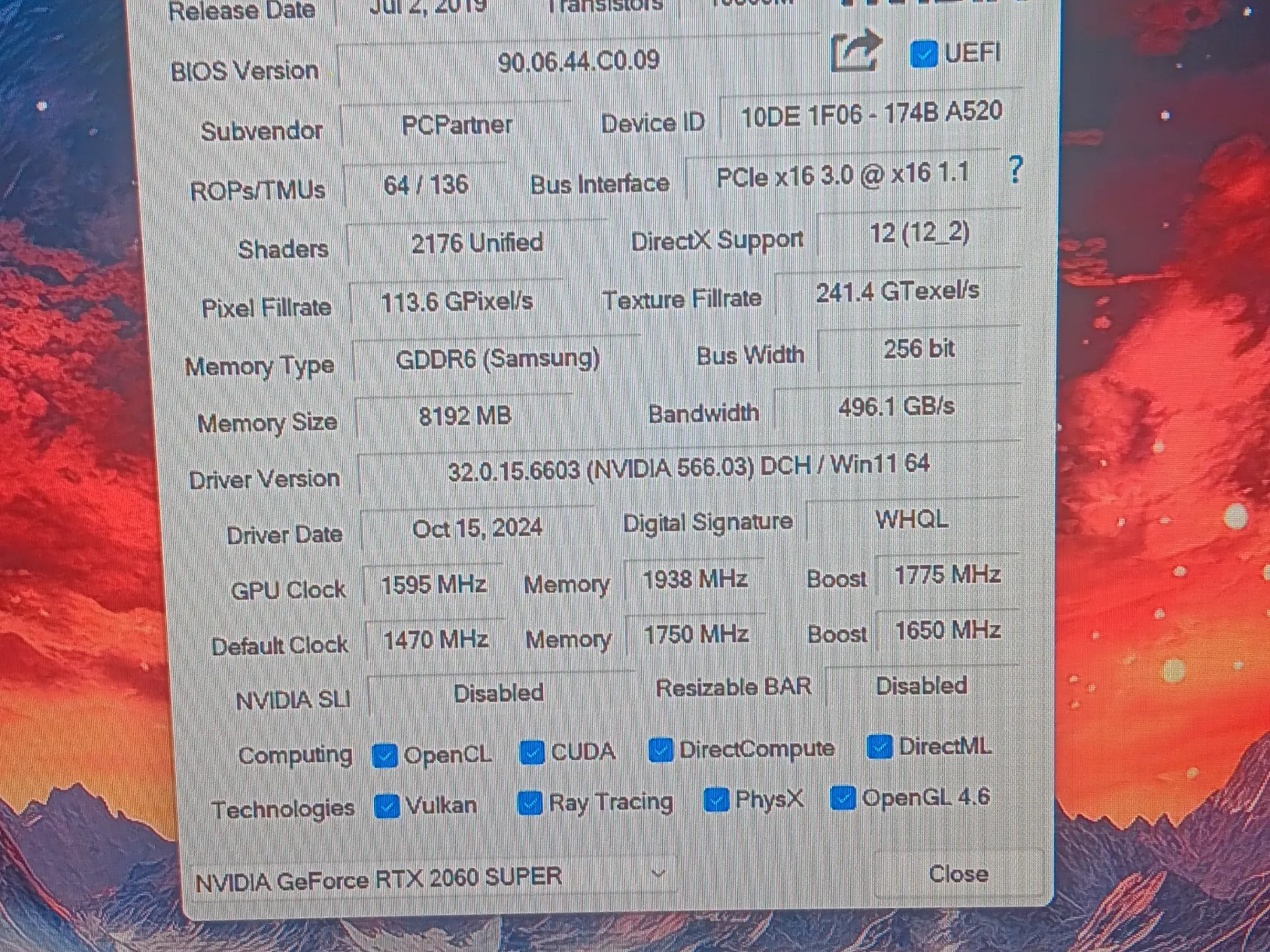 RTX 2060 super 8gb Listing this at a deep discount as i need the money for cyber Monday sales.
