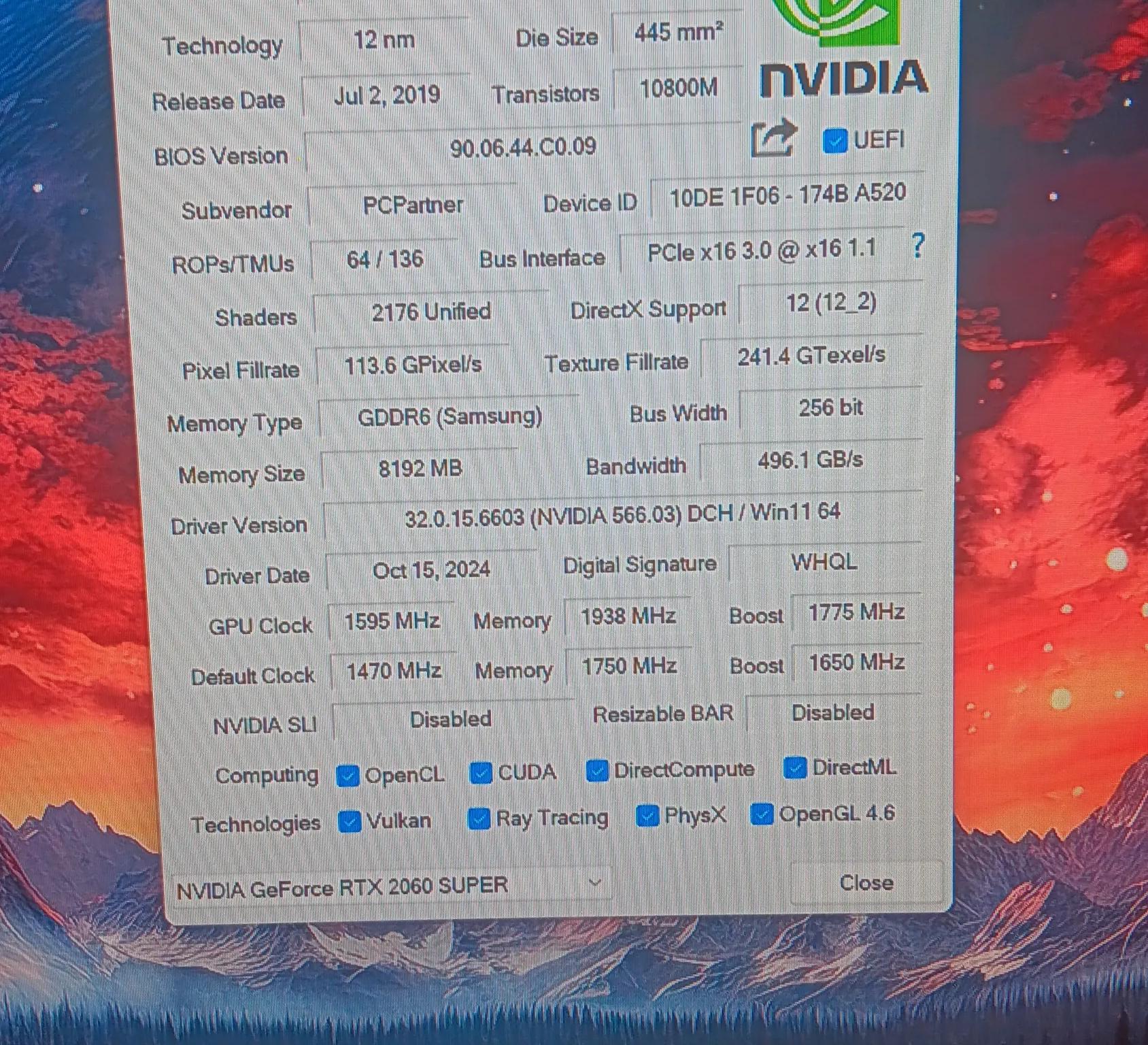 RTX 2060 super 8gb Listing this at a deep discount as i need the money for cyber Monday sales.