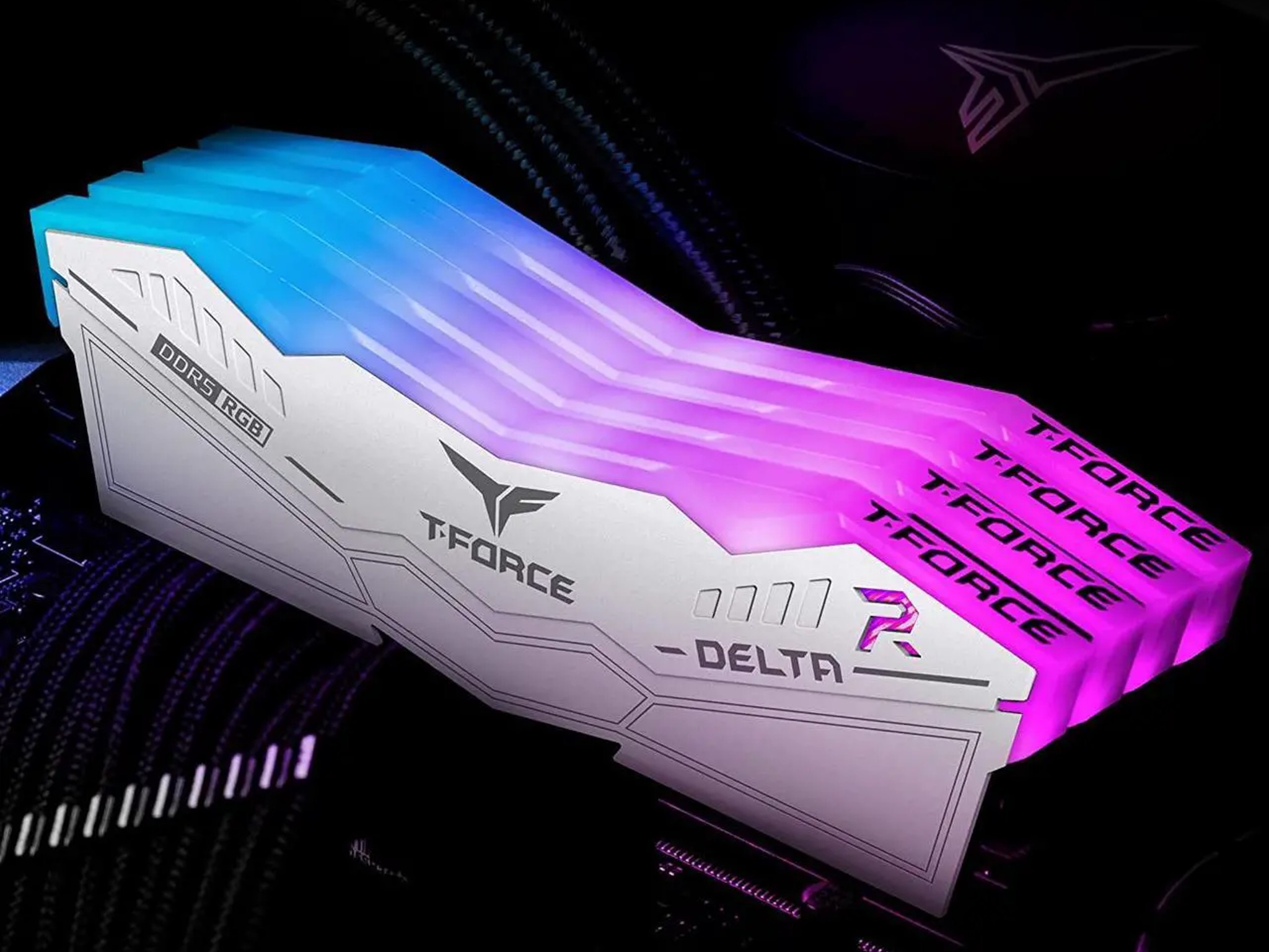 TEAMGROUP T-Force Delta RGB 16GB (2 x 8GB) DDR5-6000 RAM (White)