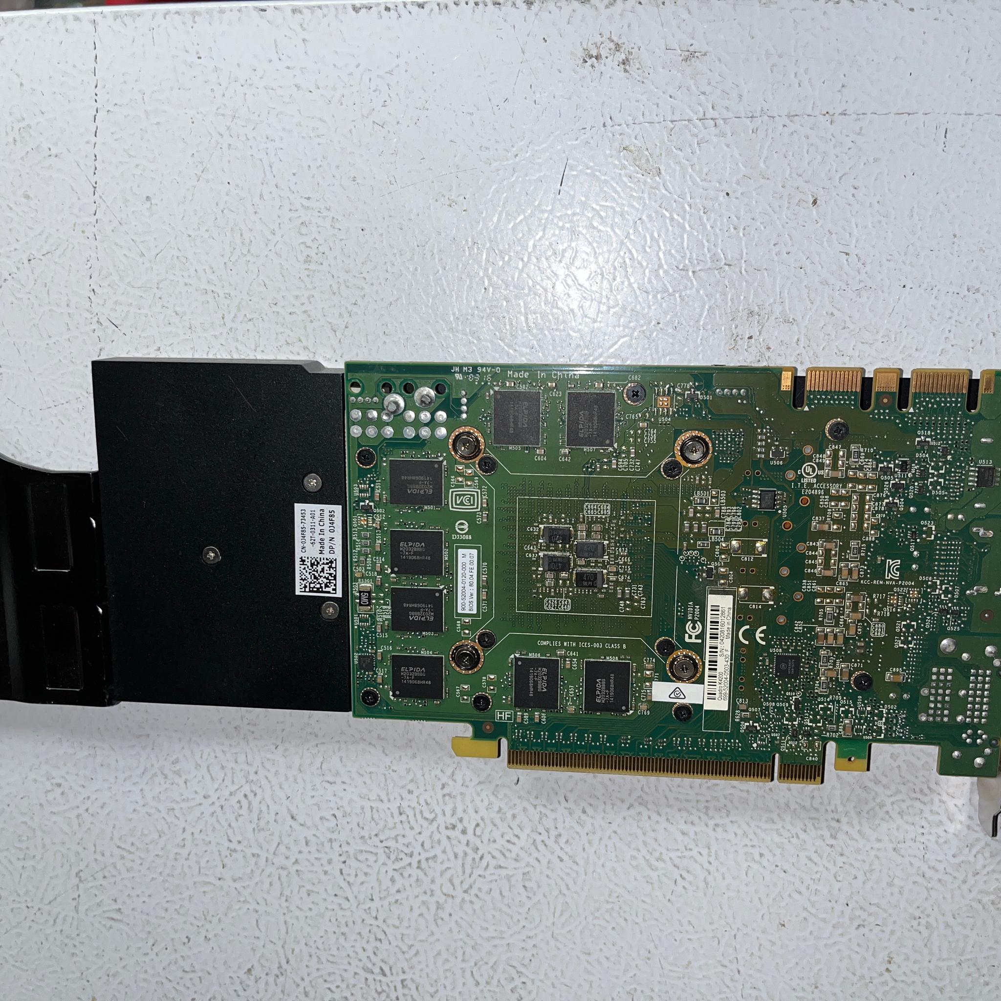 NVIDIA Quadro K4200 4GB GDDR5 Workstation GPU – DP & DVI – Tested & Working