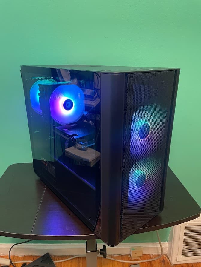RGB Black Gaming PC| Intel i5 / Amd RX580 / 8GB / 128GB Ssd + 500GB Win 10 Pro WiFi
