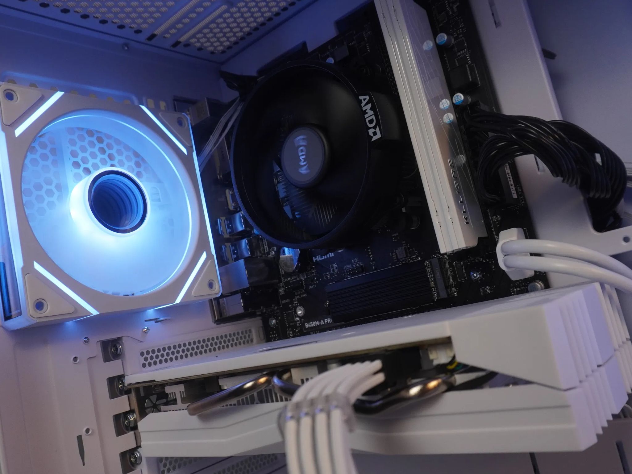 🤍ALL WHITE🤍 Starter GAMING MACHINE 🧡RX 580 2048SP 🧡 Ryzen 5 5500 | 32GB | 1TB...