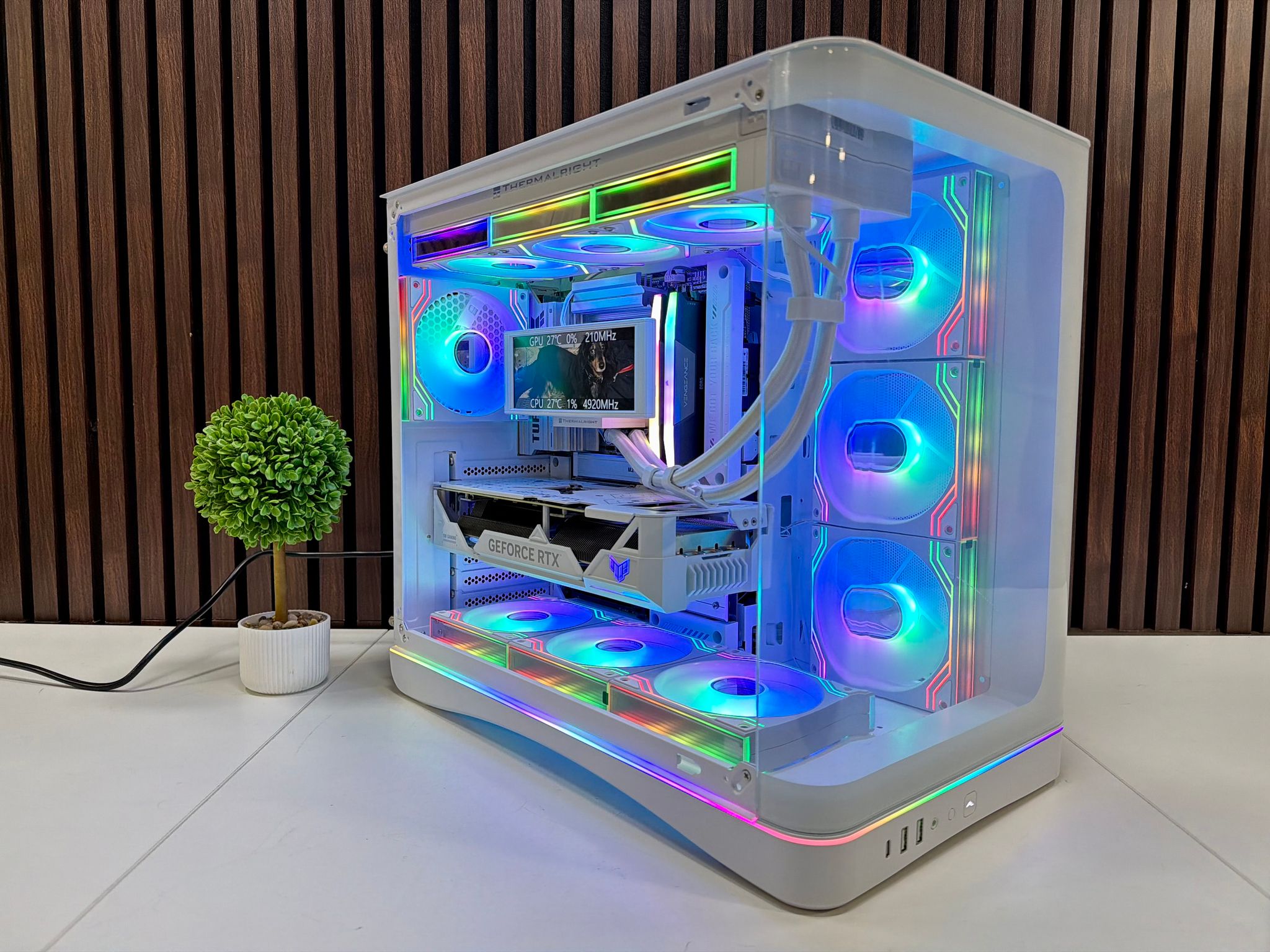 RTX 4070 TI Super BTF | Ryzen 9700X | 32GB DDR5 | 2TB M.2 | 850 Watt Gold PSU | LCD AIO