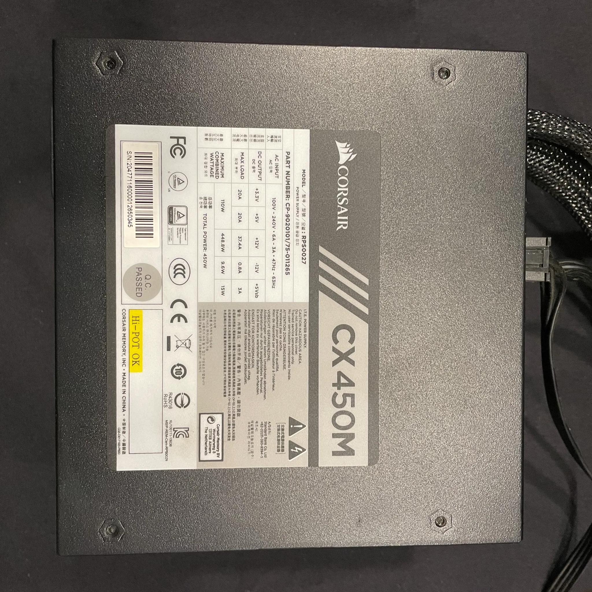 Corsair CX450M Power Supply