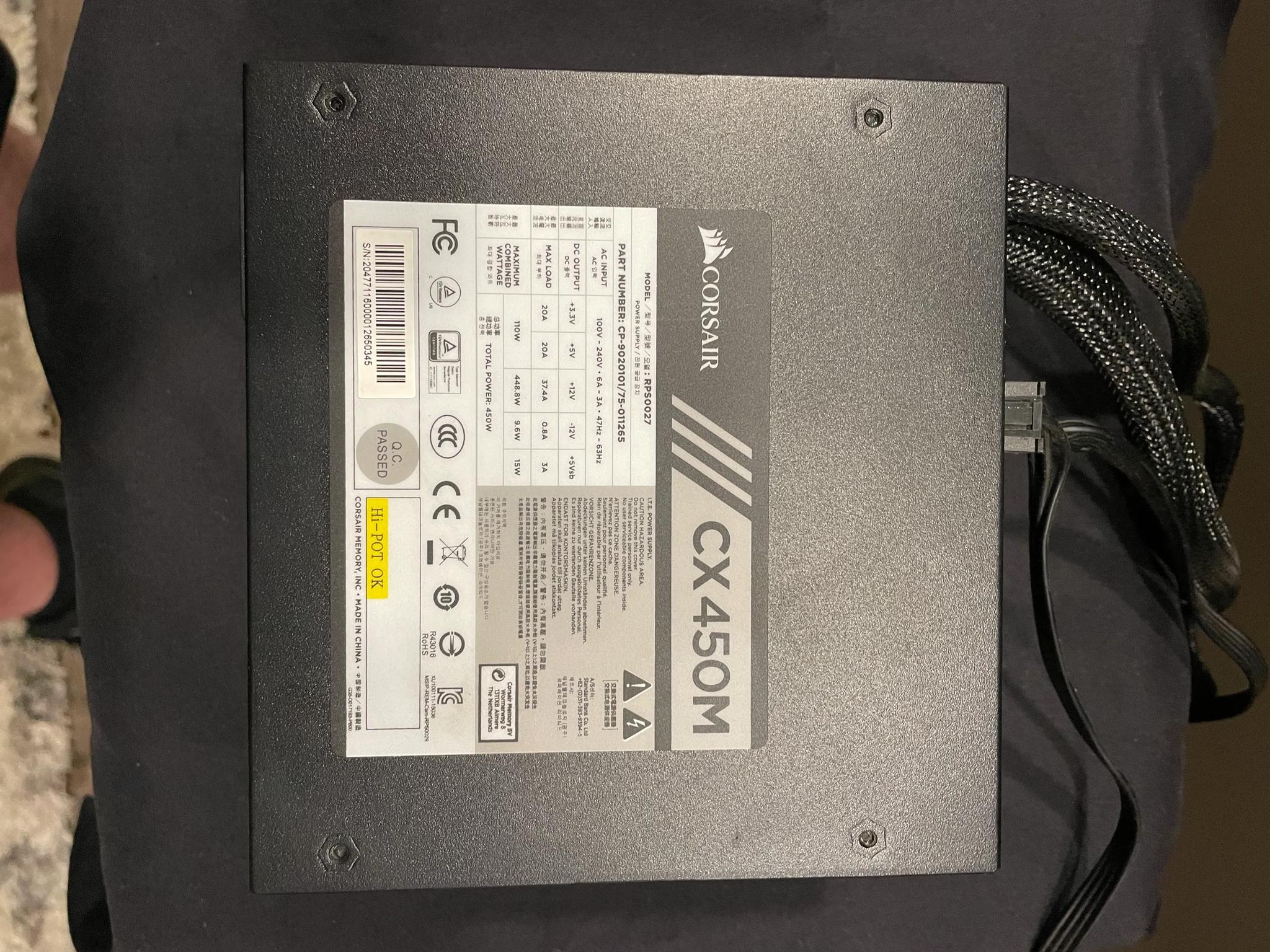 Corsair CX450M Power Supply