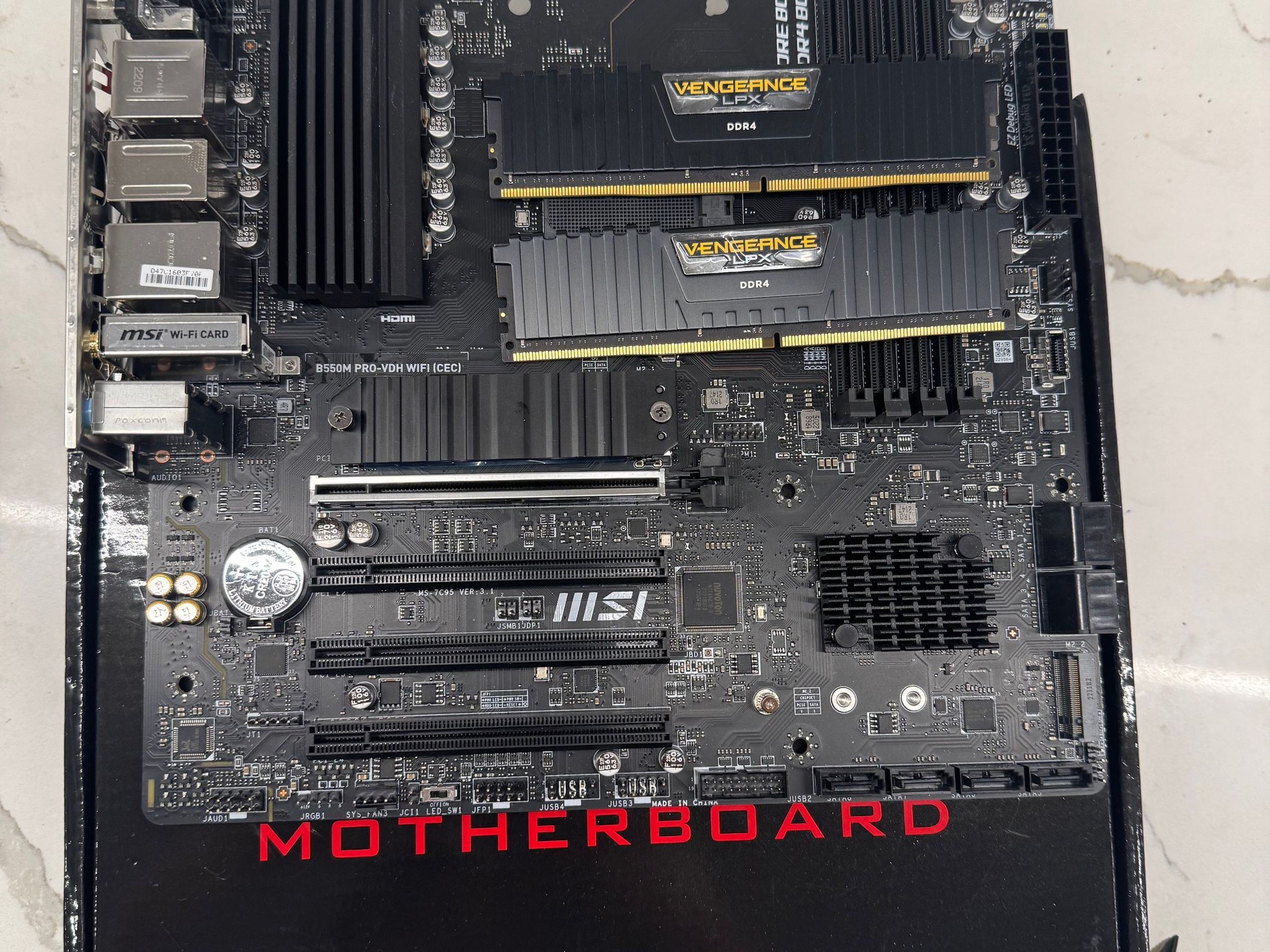 MSI B550M PRO-VDH WIFI AM4 AMD B550 Micro-ATX Motherboard with DDR4 32GB RAM
