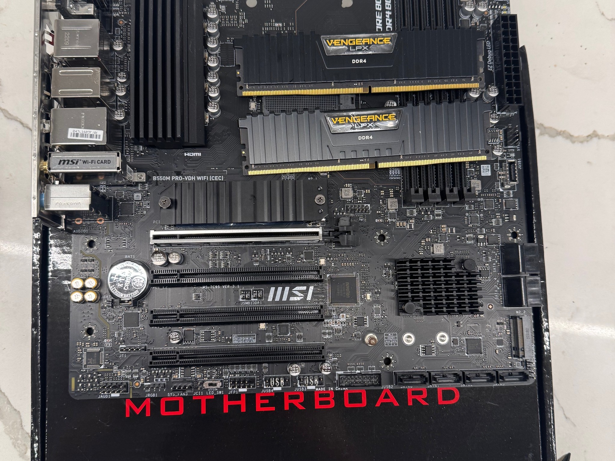 MSI B550M PRO-VDH WIFI AM4 AMD B550 Micro-ATX Motherboard with DDR4 32GB RAM