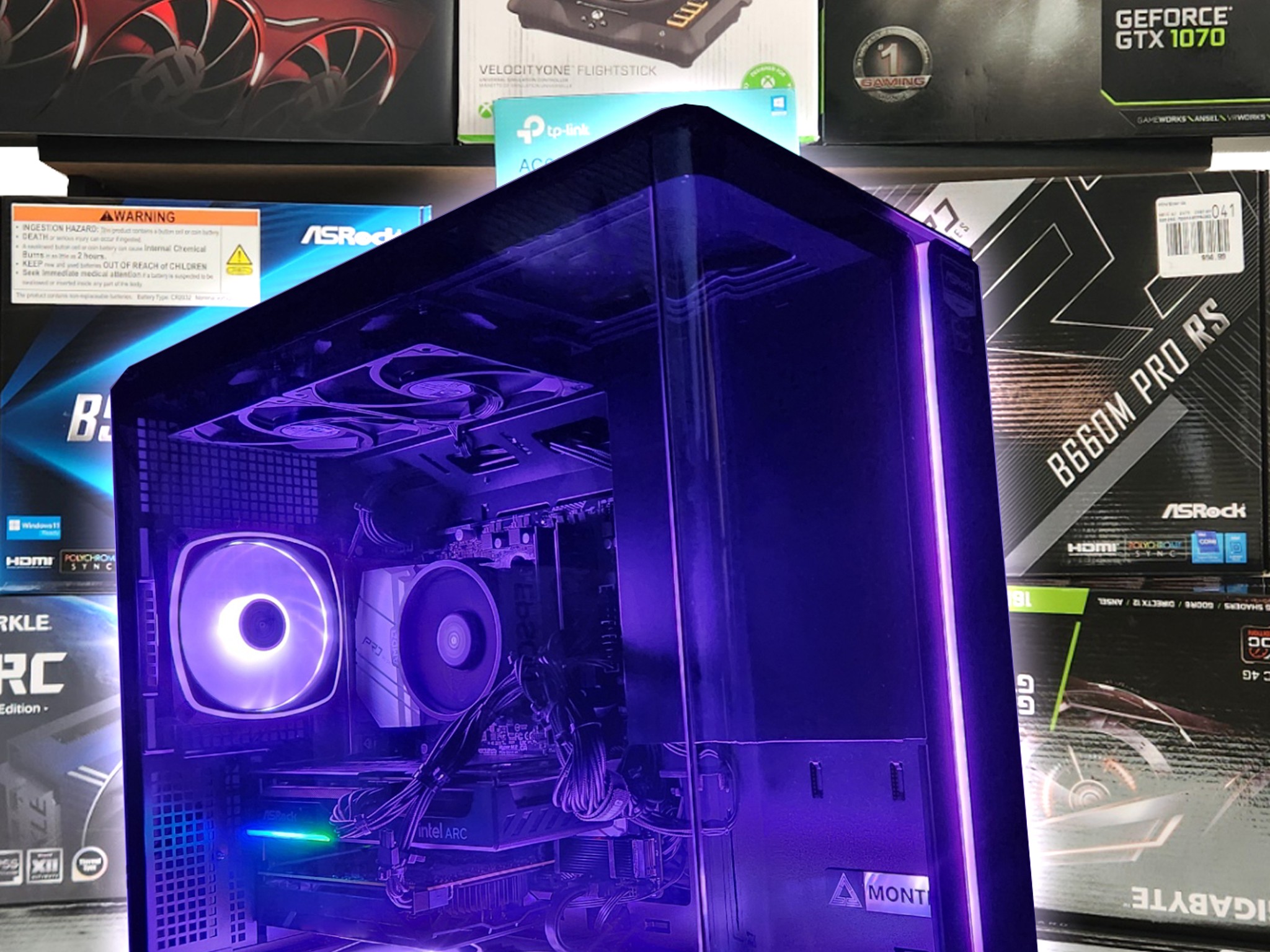 Ryzen 5 3600, Intel Asrock Challenger b570, 32Gb ram, 1Tb nvme ssd
