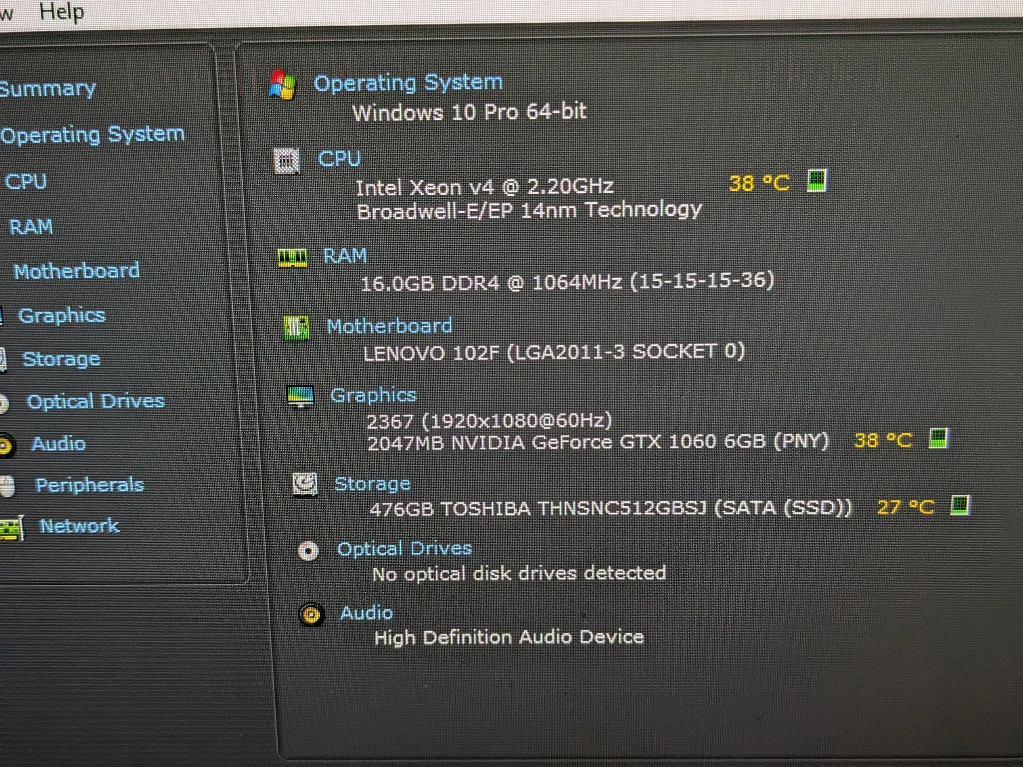 10 Core Xeon, 16GB DDR4, GTX 1060 6GB, 512GB SSD, 500W PSU, RGB, Win10