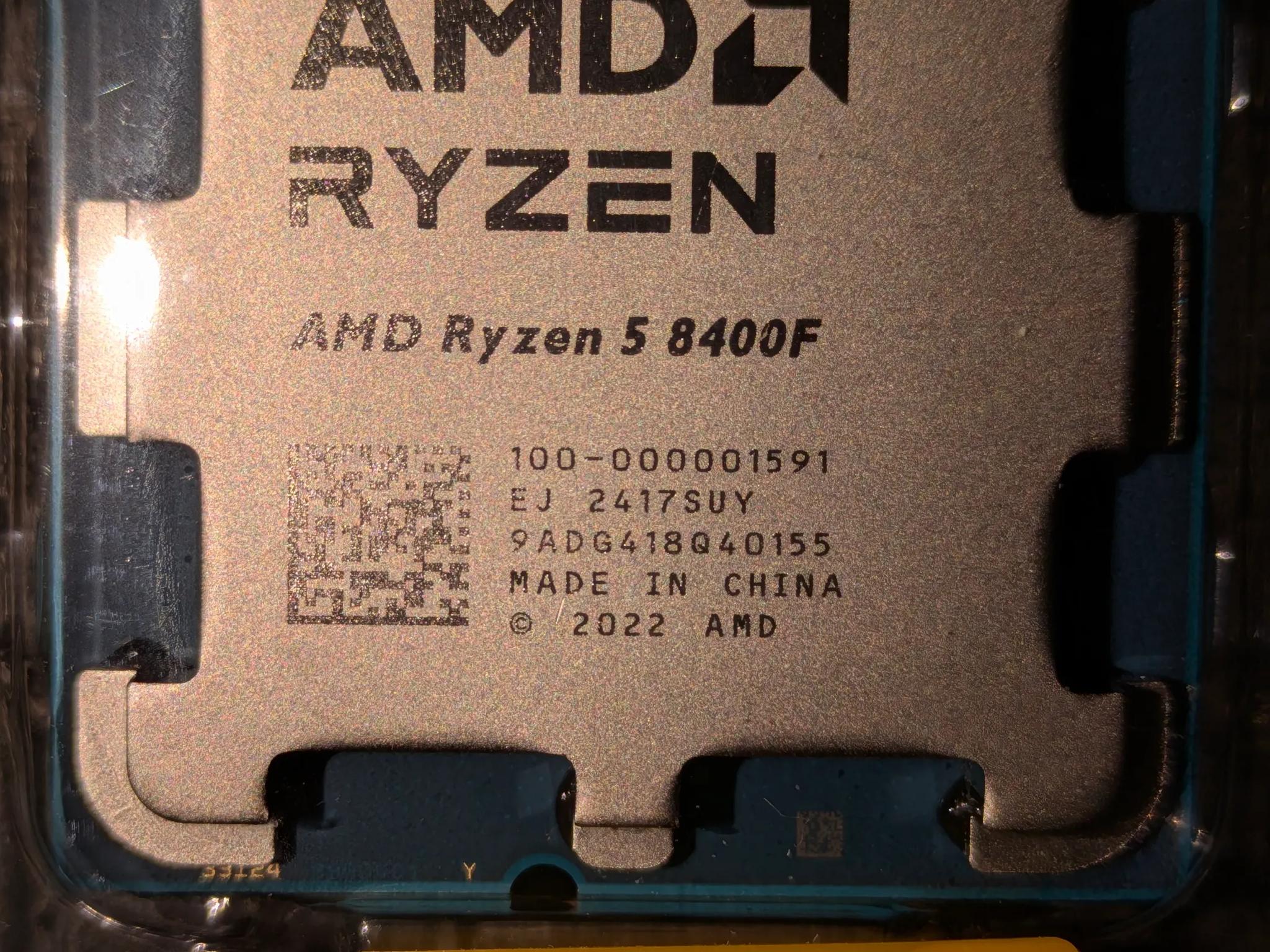 Ryzen 5 8400F 6 core 12 thread CPU