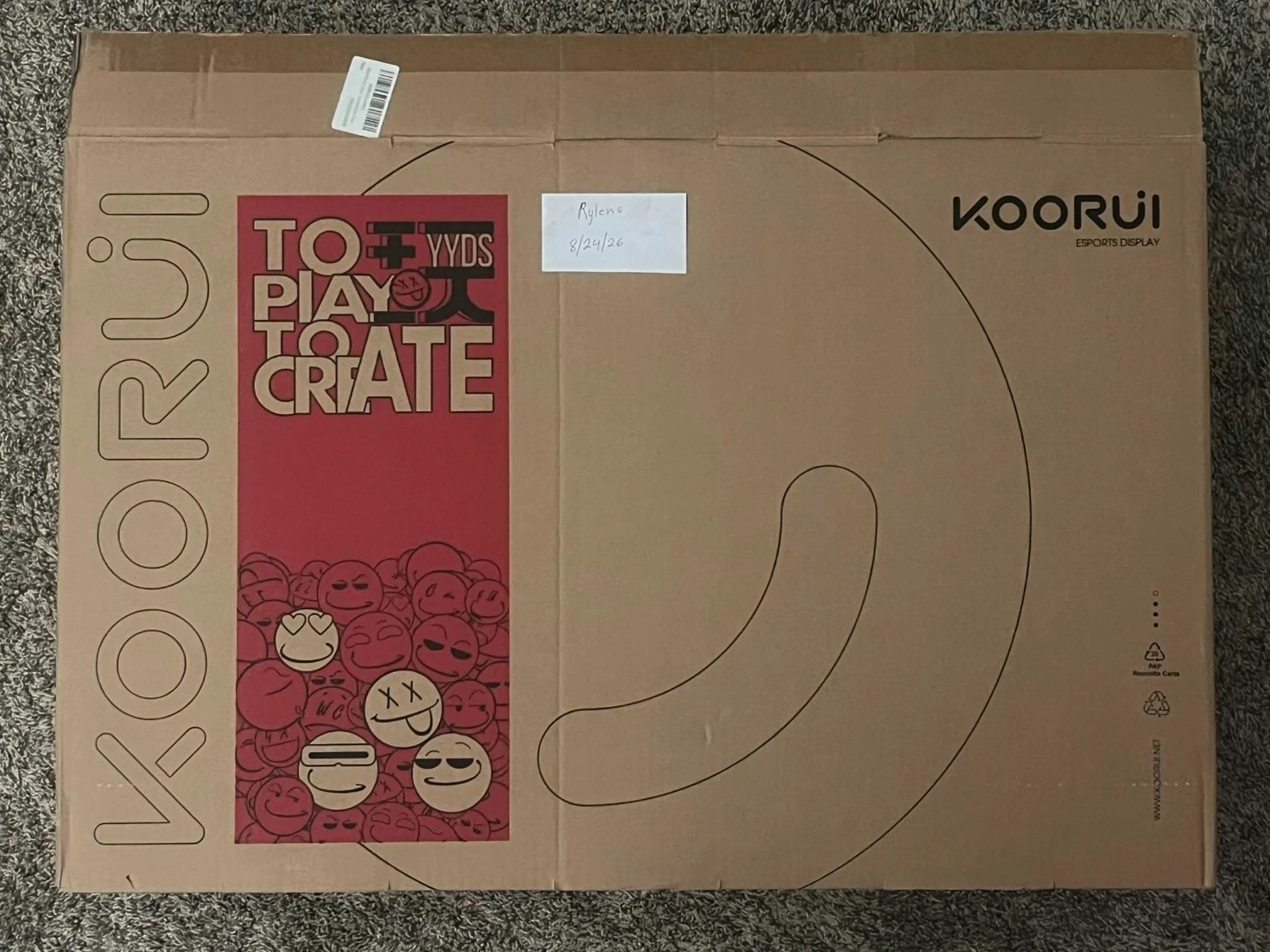 KOORUI 27" Curved Gaming Monitor 1440p QHD 144Hz 1ms VA AdaptiveSync