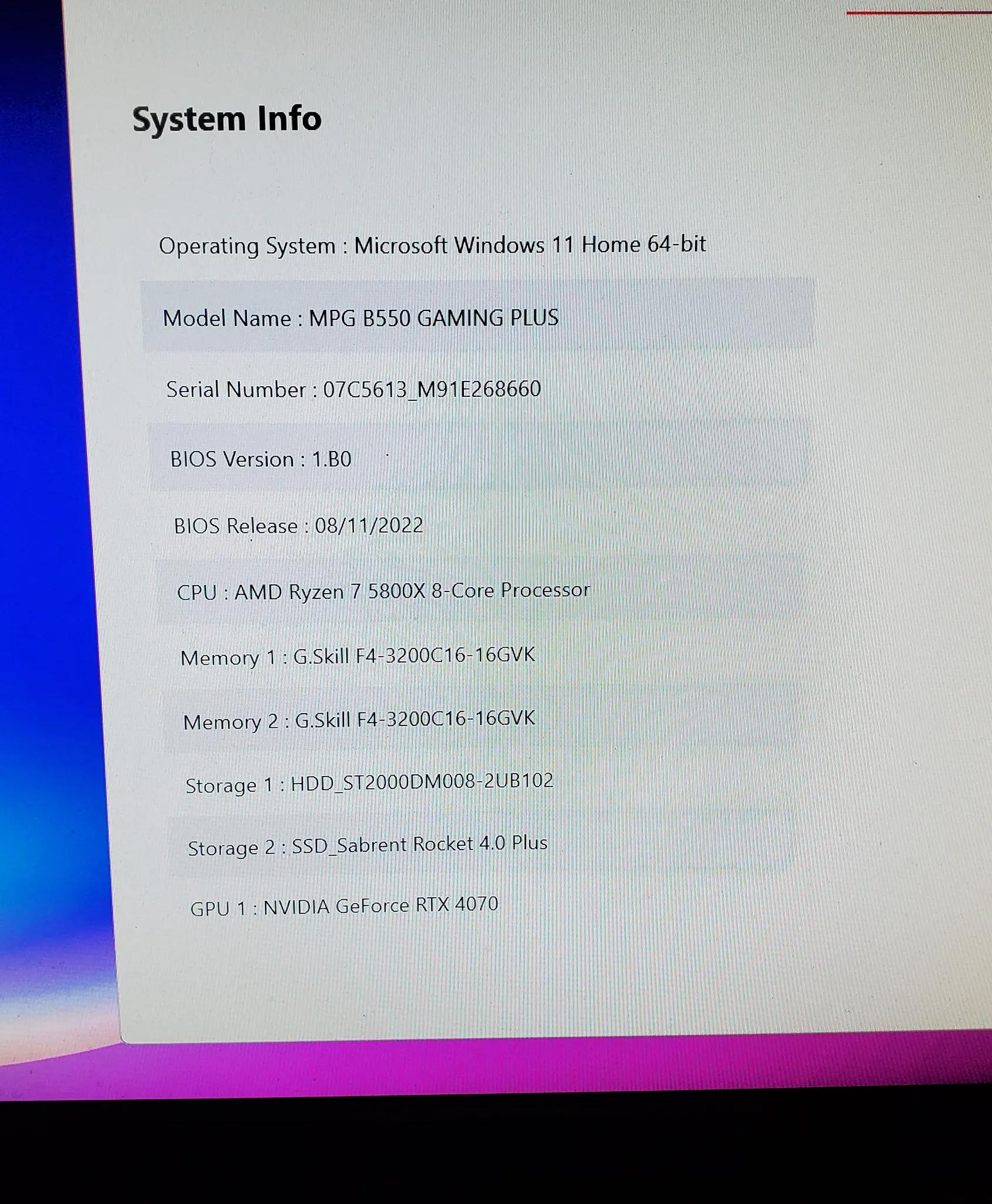 1 Yr Old 1440p MONSTER Gaming PC RTX 4070 (Read Desc)