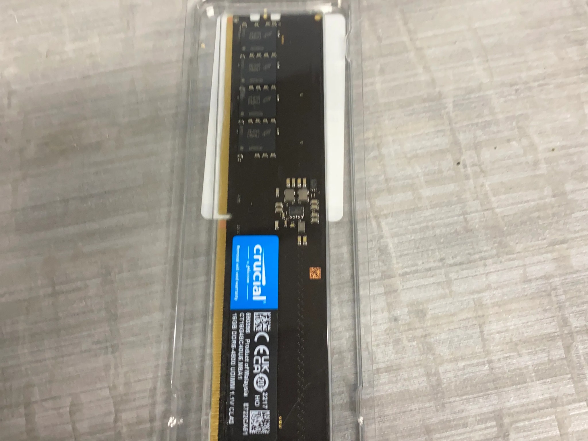Crucial DDR5 4800 CL40 Ram 16GB Single Stick