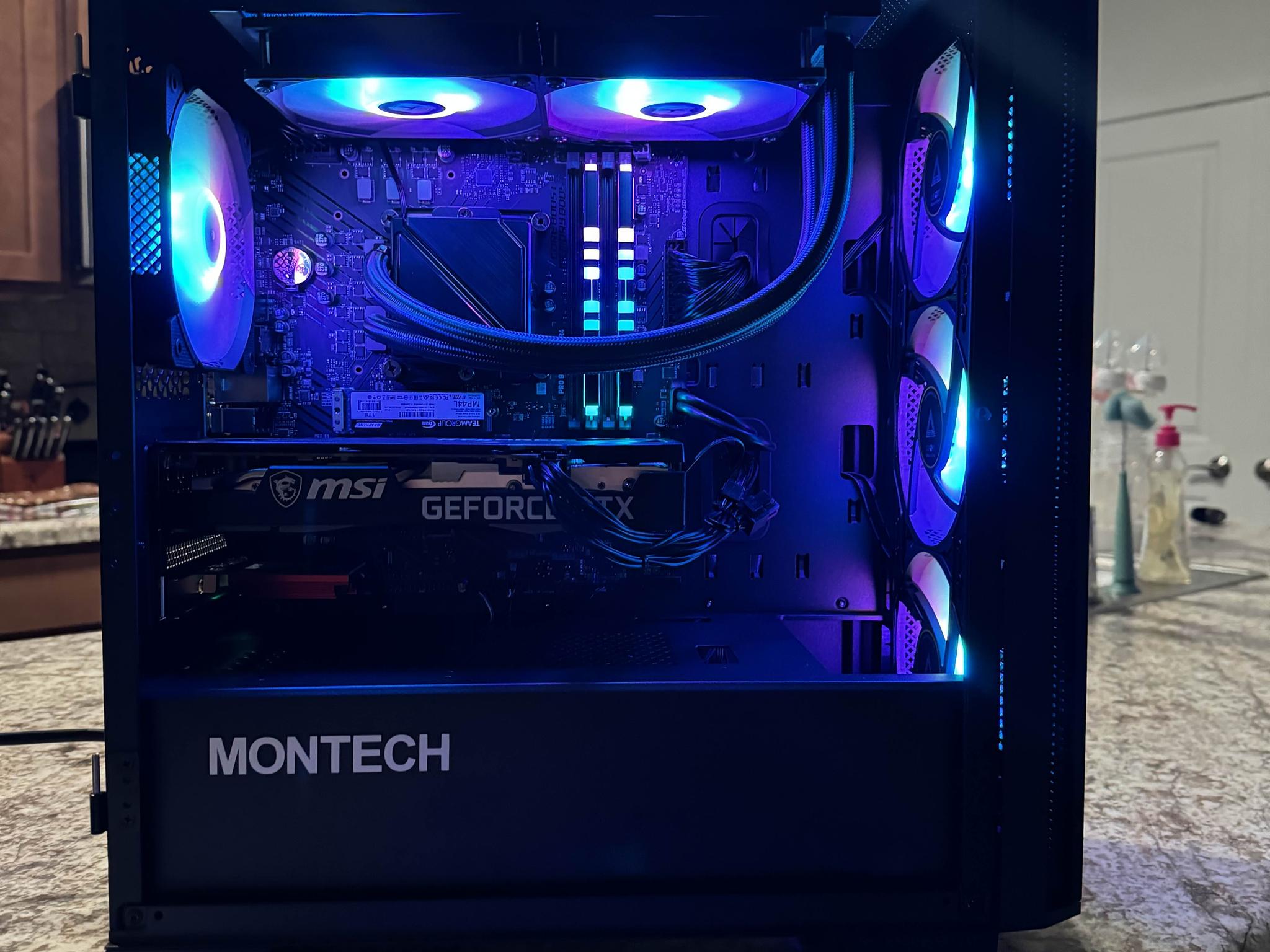 Zirconia💎 Intel 13100f 32GB DDR4 RTX 3060 Ti 1TB NVME SSD Gaming, Streaming and Content Computer