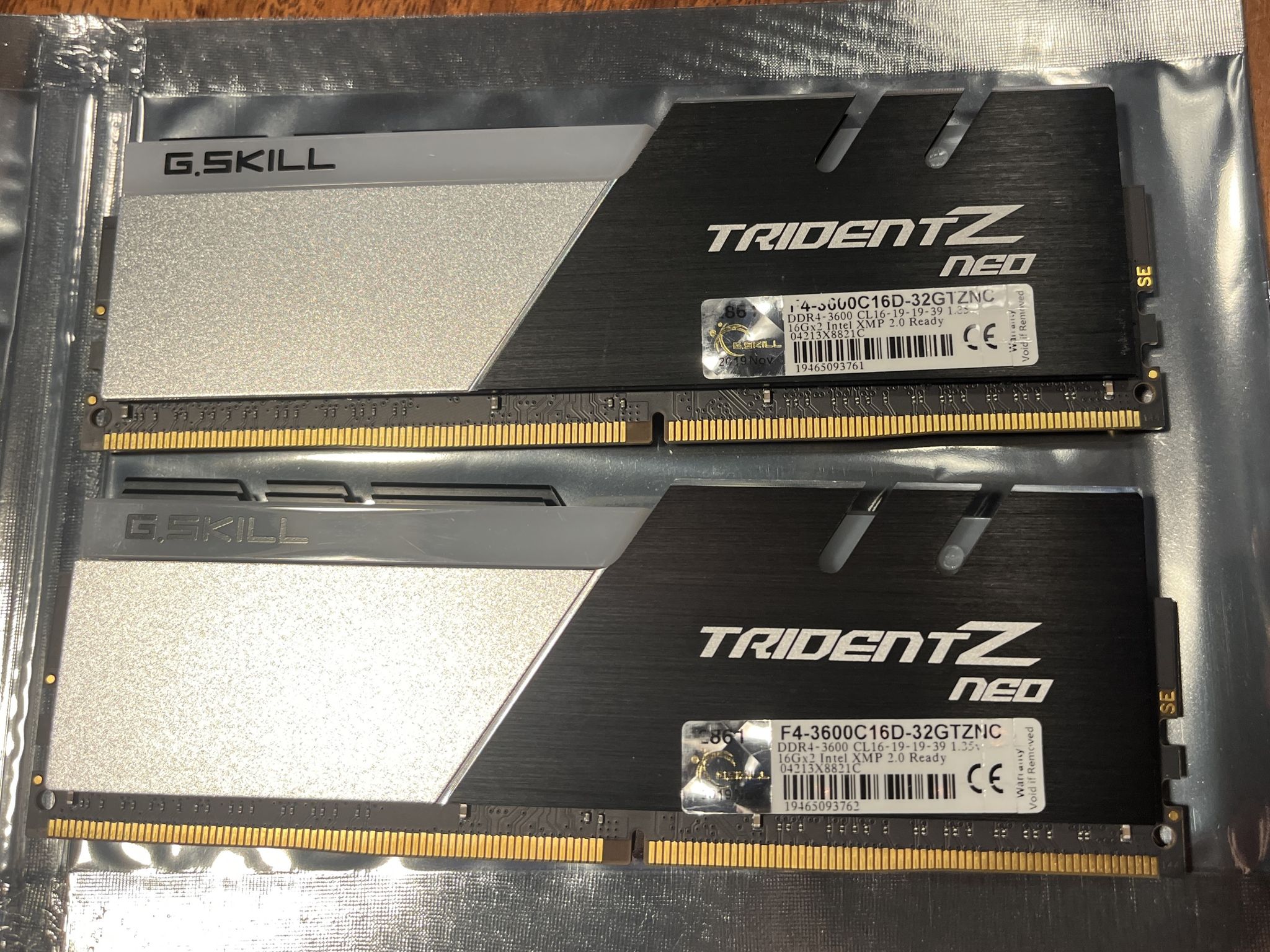 G.Skill Trident Z Neo Series 32GB (2x16GB) RAM DDR4 3600MHz F4-3600C16D-32GTZNC
