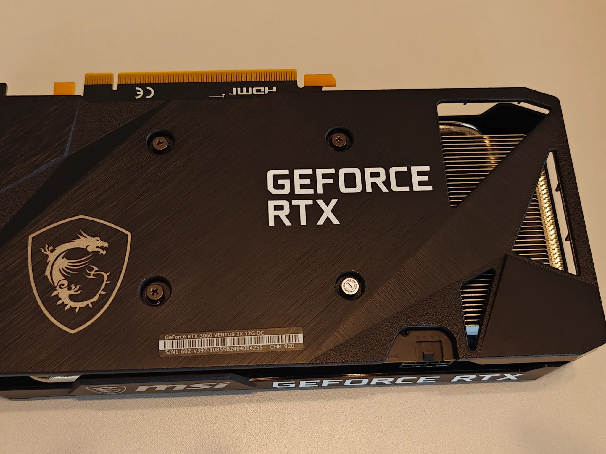 MSI Ventus GeForce RTX 3060 12GB GDDR6