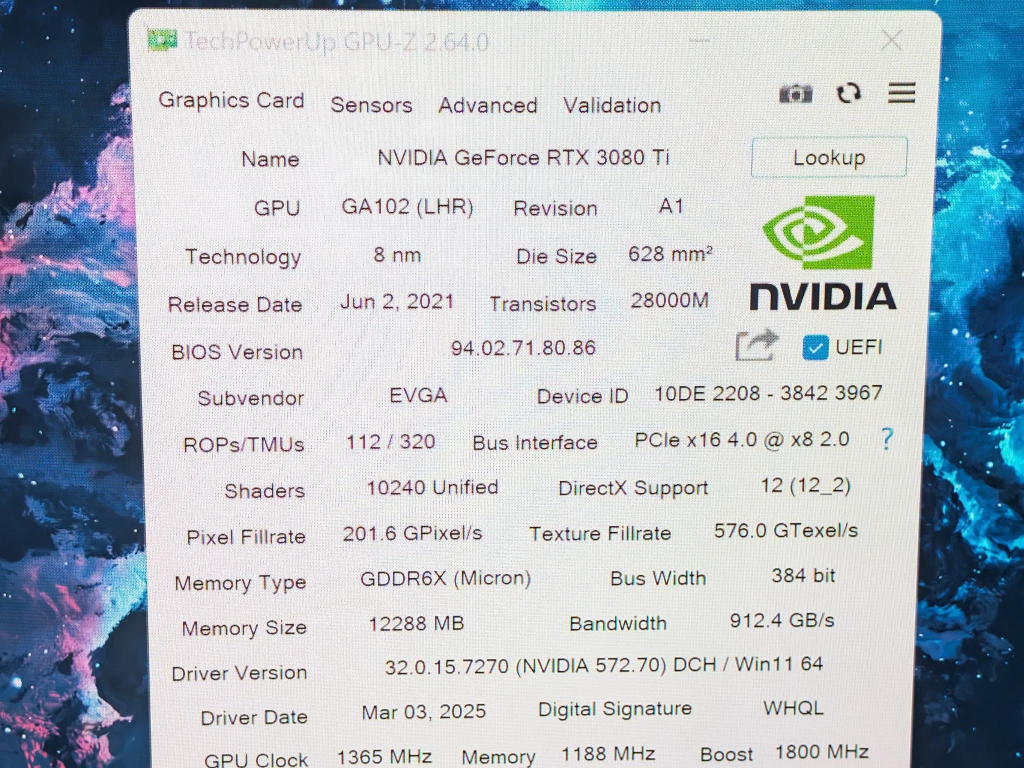 EVGA RTX 3080 Ti FTW3 Ultra (Excellent Condition - Used)