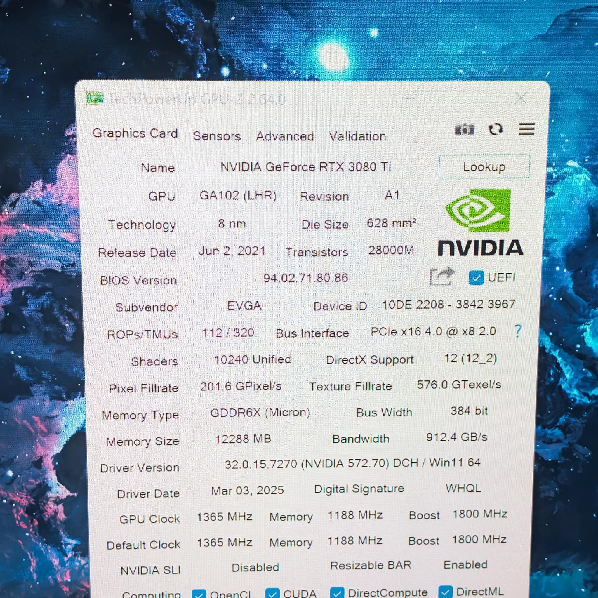 EVGA RTX 3080 Ti FTW3 Ultra (Excellent Condition - Used)