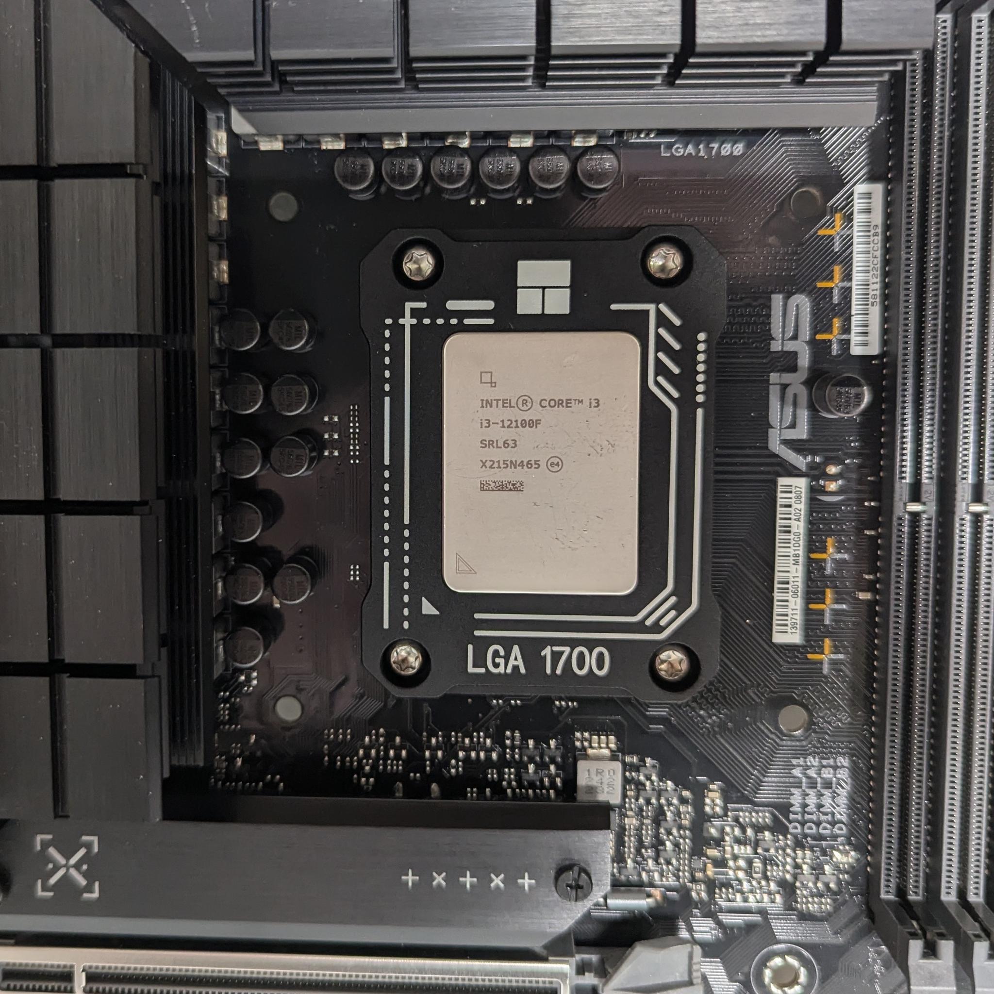 ASUS TUF GAMING B760M-PLUS WIFI D4 LGA 1700 Motherboard + Intel Core i3 12100F CPU