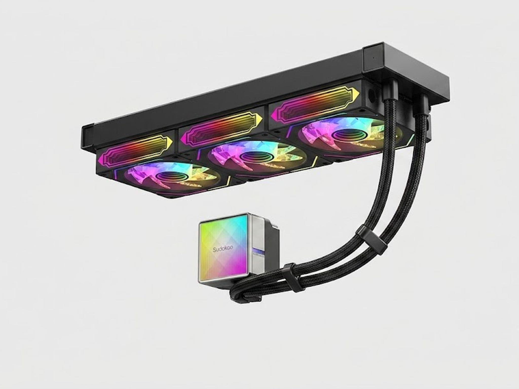 AIO CPU COOLER Sudokoo NEXAURA 360 Black Infinity Mirrors Plus Edition--3-year warranty