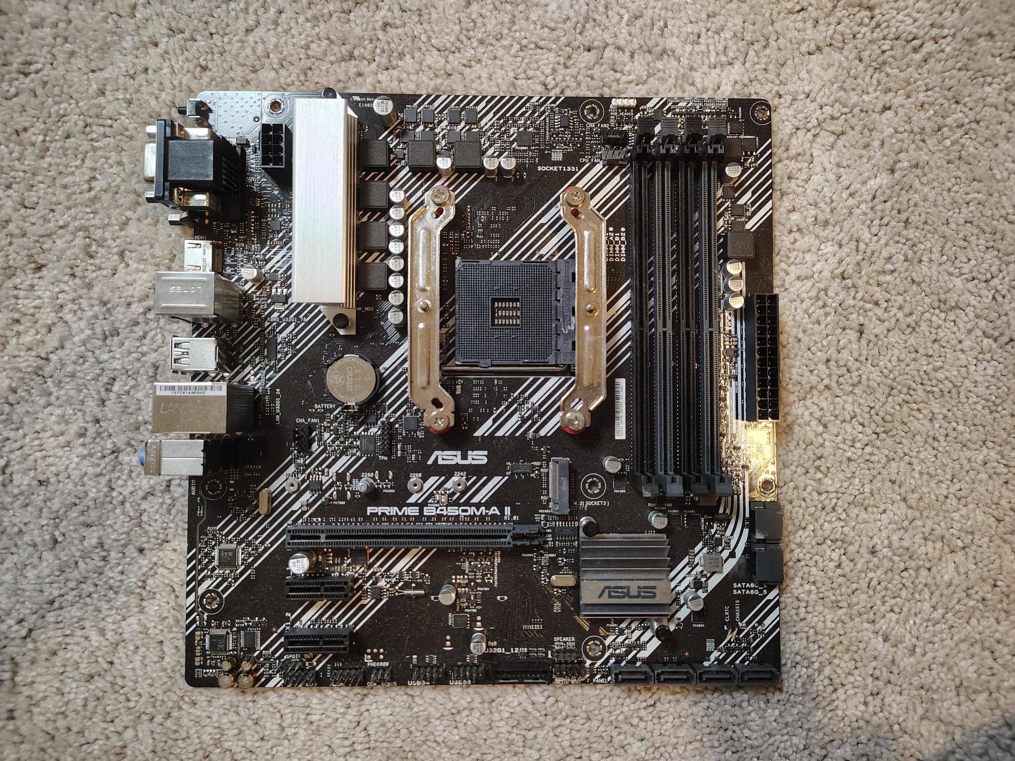 AS-IS ASUS PRIME B450M A-II AM4 Motherboard