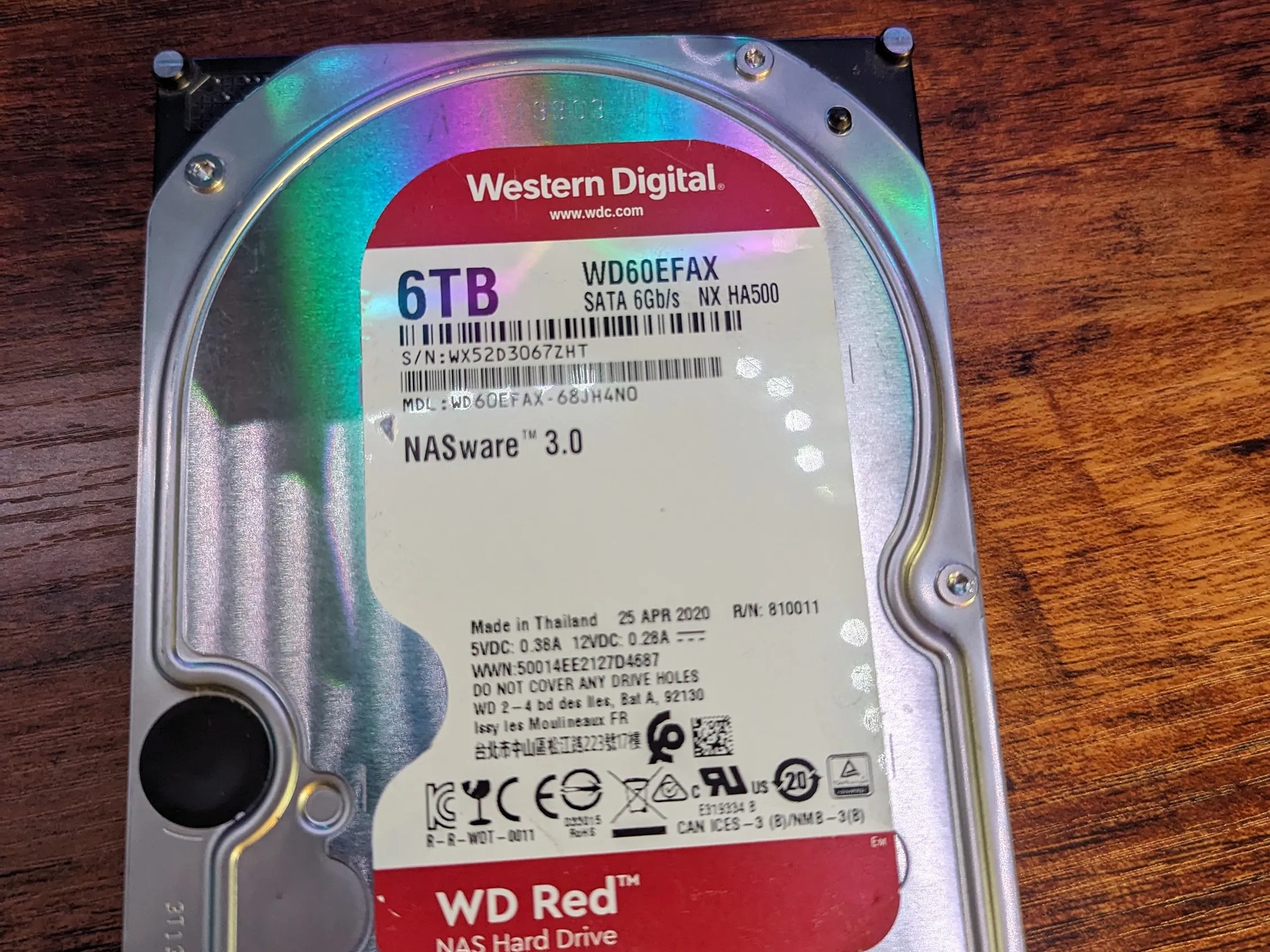 6 TB Western Digital Red Hard Drive