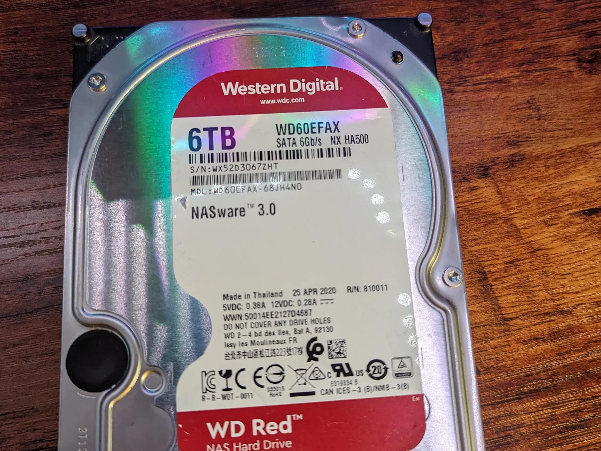 6 TB Western Digital Red Hard Drive