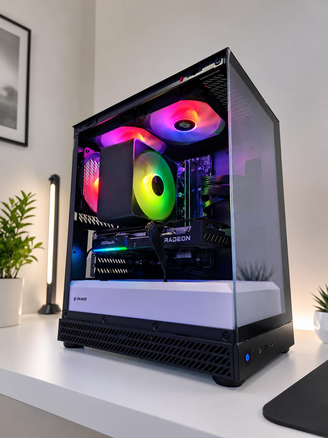 RX 9060 XT 16GB Gaming PC | 1440P Ready | i5 12400 | 16GB DDR5 | Aqua Uno | 2TB SSD | 750W Gold PSU