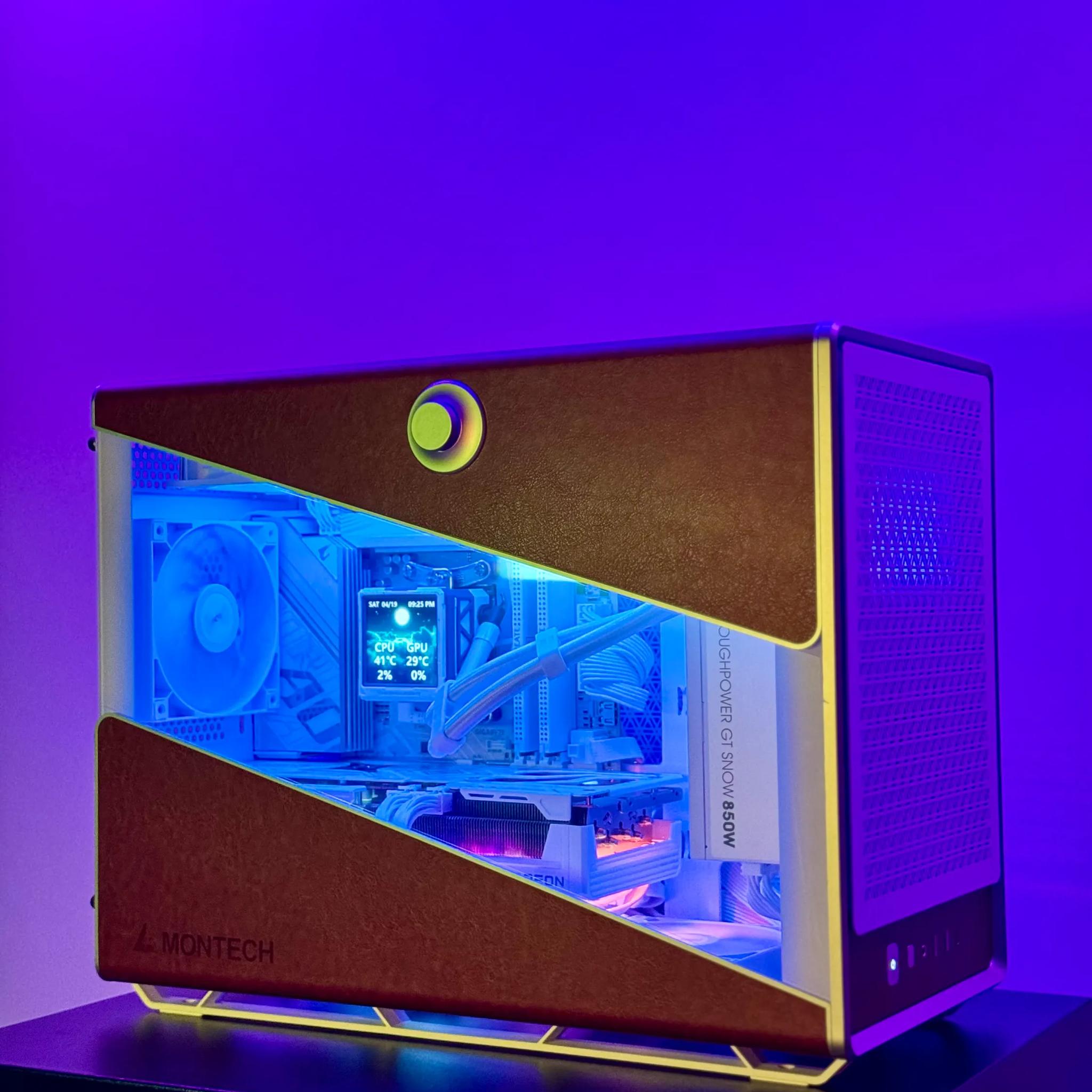The Dream Machine ☁️🌜✨ Gaming PC  🚀 Radeon 9070 OC, Ryzen 9800X3D, 32GB RAM, 4TB SSD, Aorus ICE Mobo