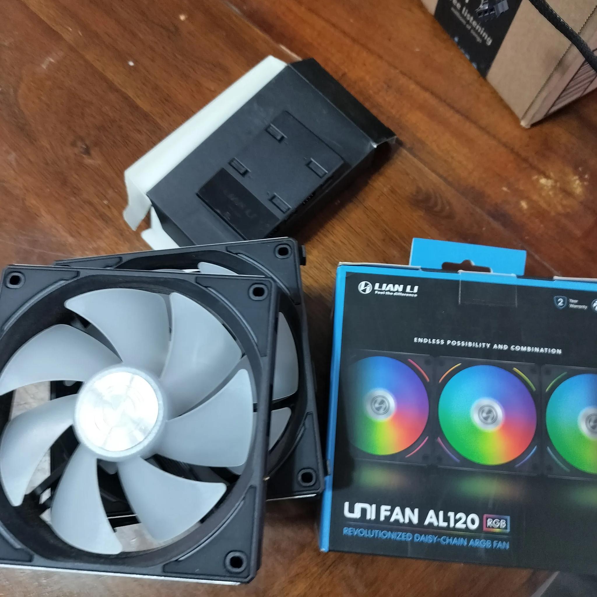 Used Lian Li AL120 Black Fans x9